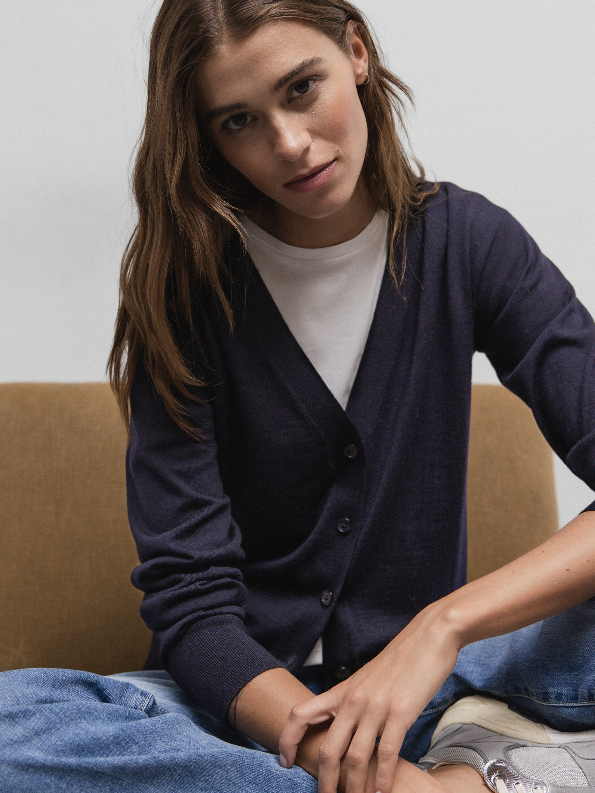 DANIELS Strickjacke aus Merinowolle Damen (NAVY 51047)