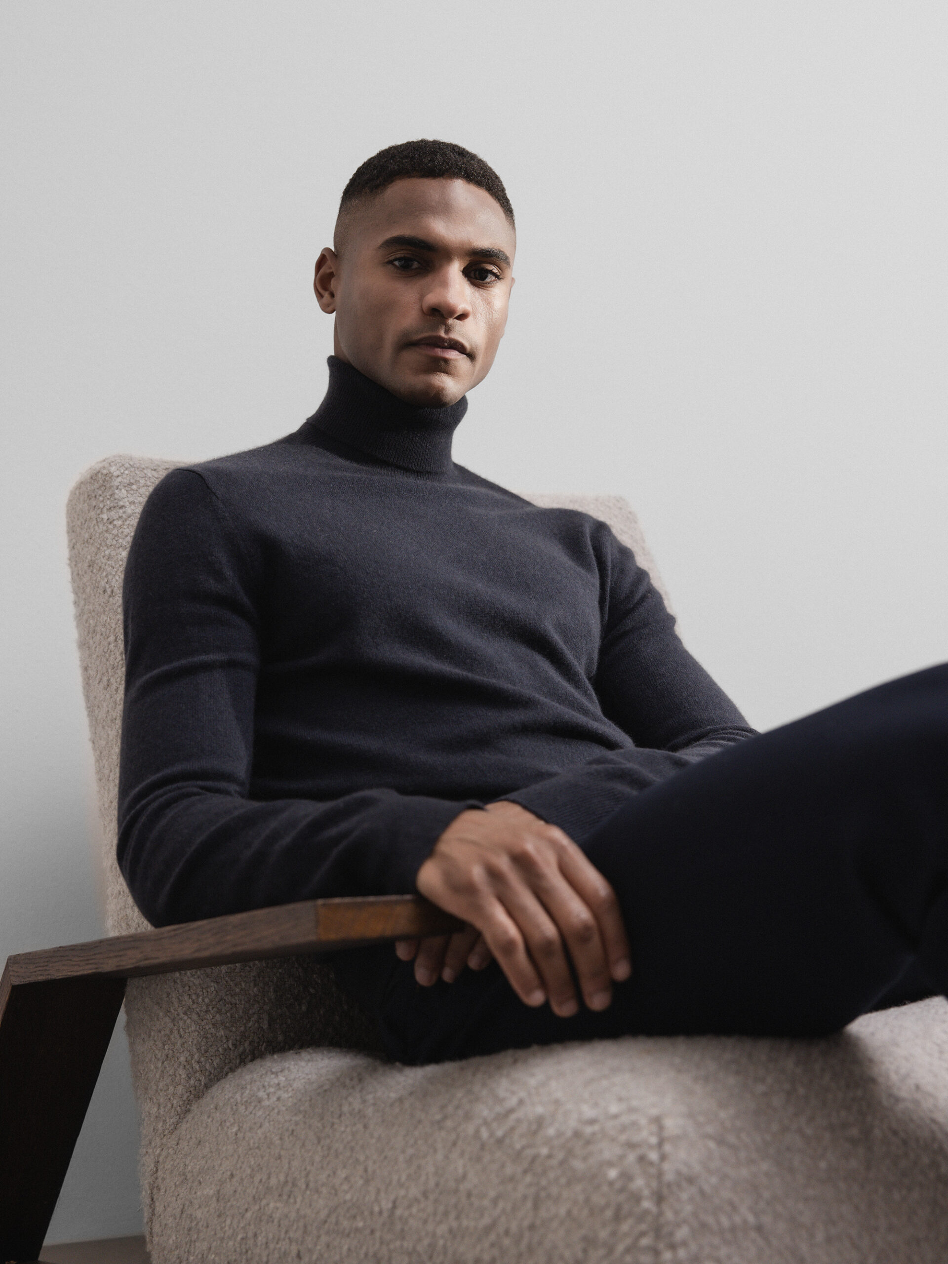 DANIELS Rollkragenpullover aus Cashmere Herren (BLUE BLACK)
