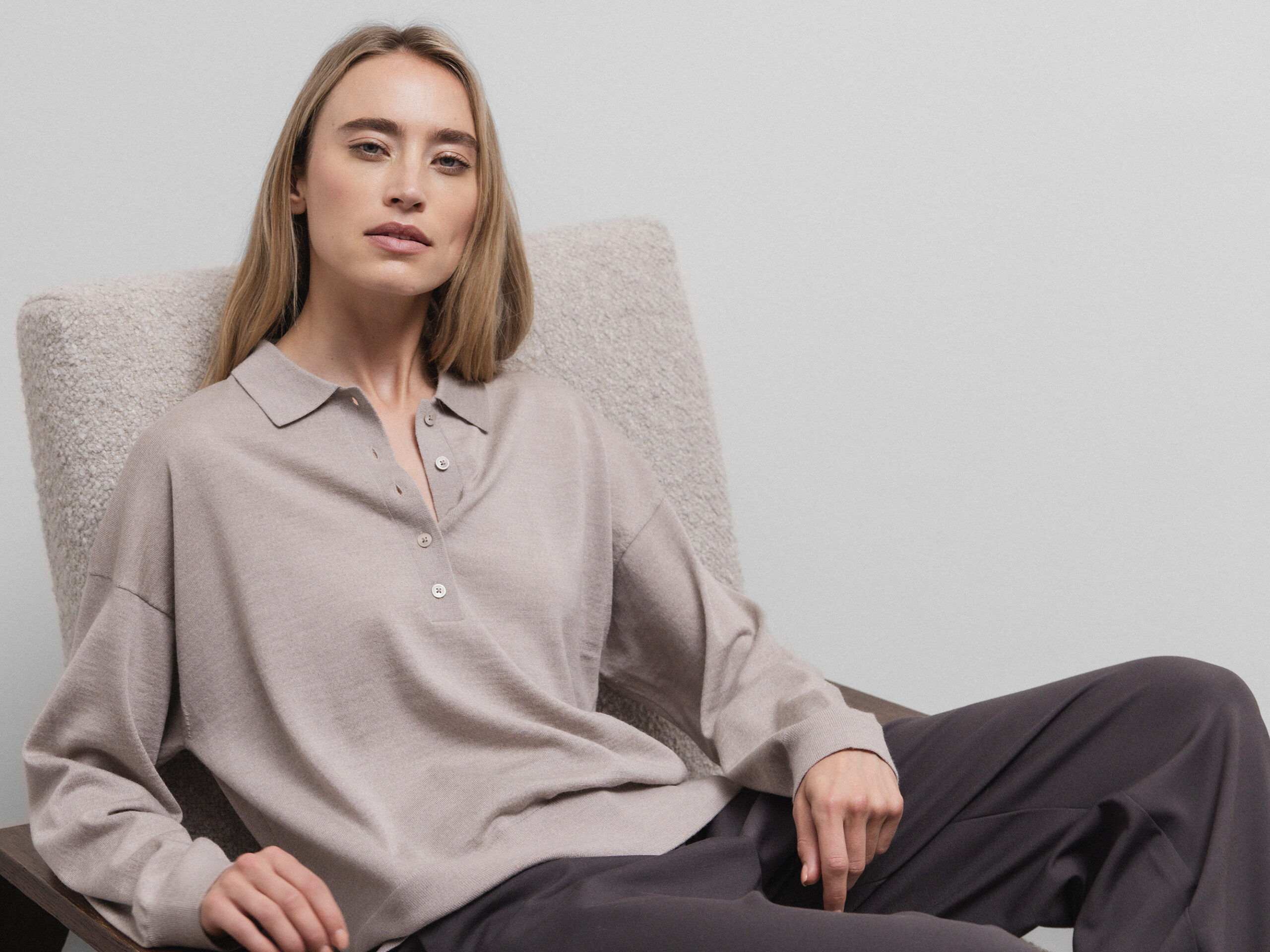 DANIELS Feinstrickpullover aus Merinowolle Damen (SAND MEL. V225484)