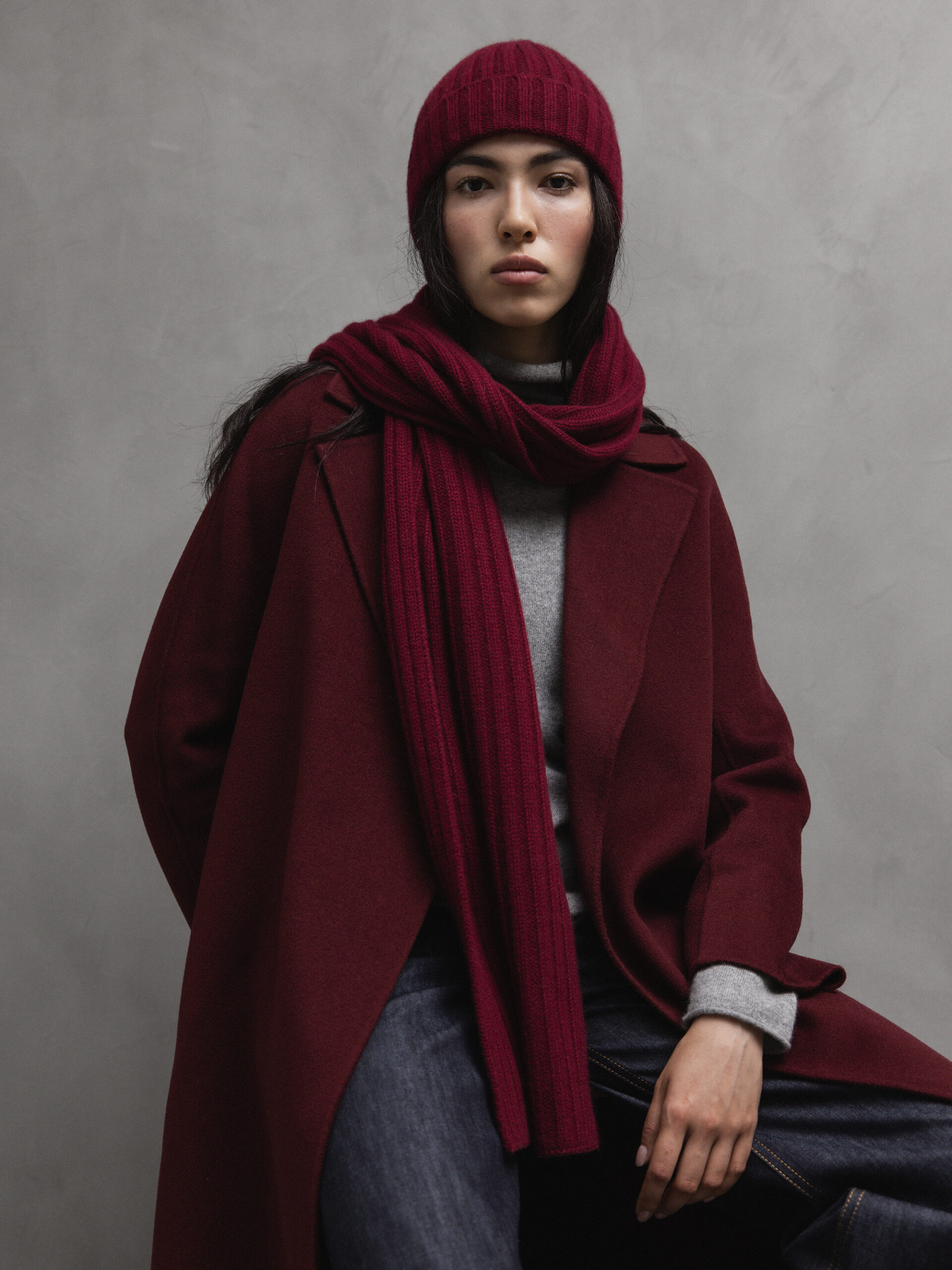 DANIELS Schal aus Cashmere Damen (WINE 25040)