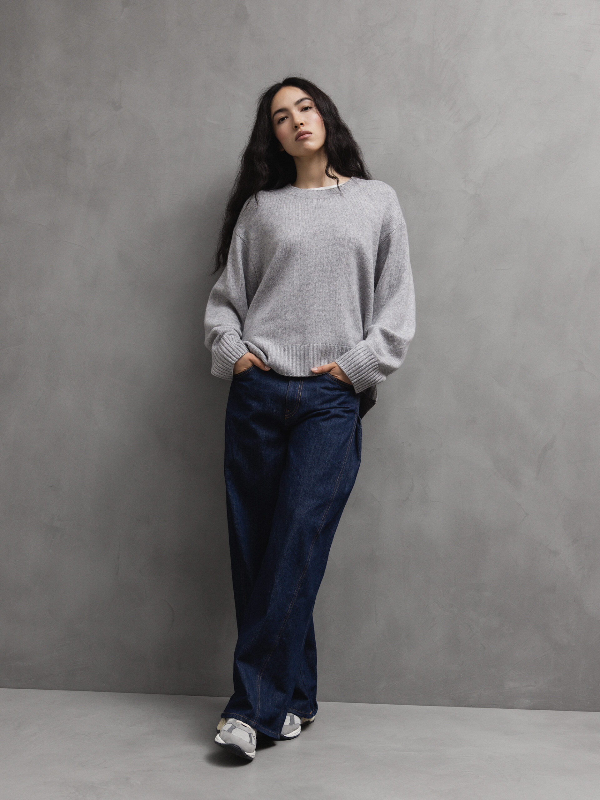 DANIELS Pullover aus Wolle Damen (GRAU MEL.19044)