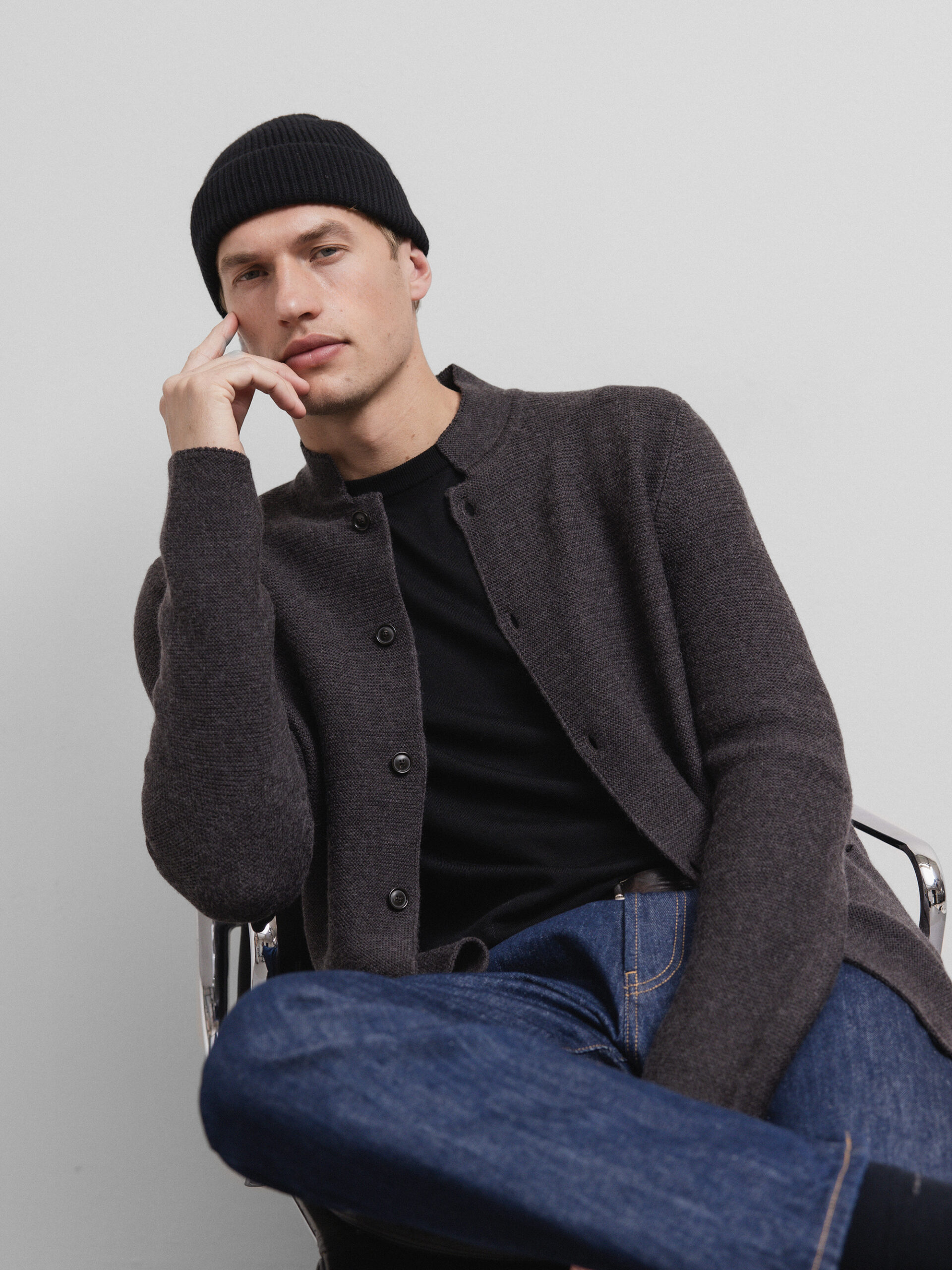 DANIELS Strickjacke aus Merinowolle Herren (D.BROWN MEL.205446)