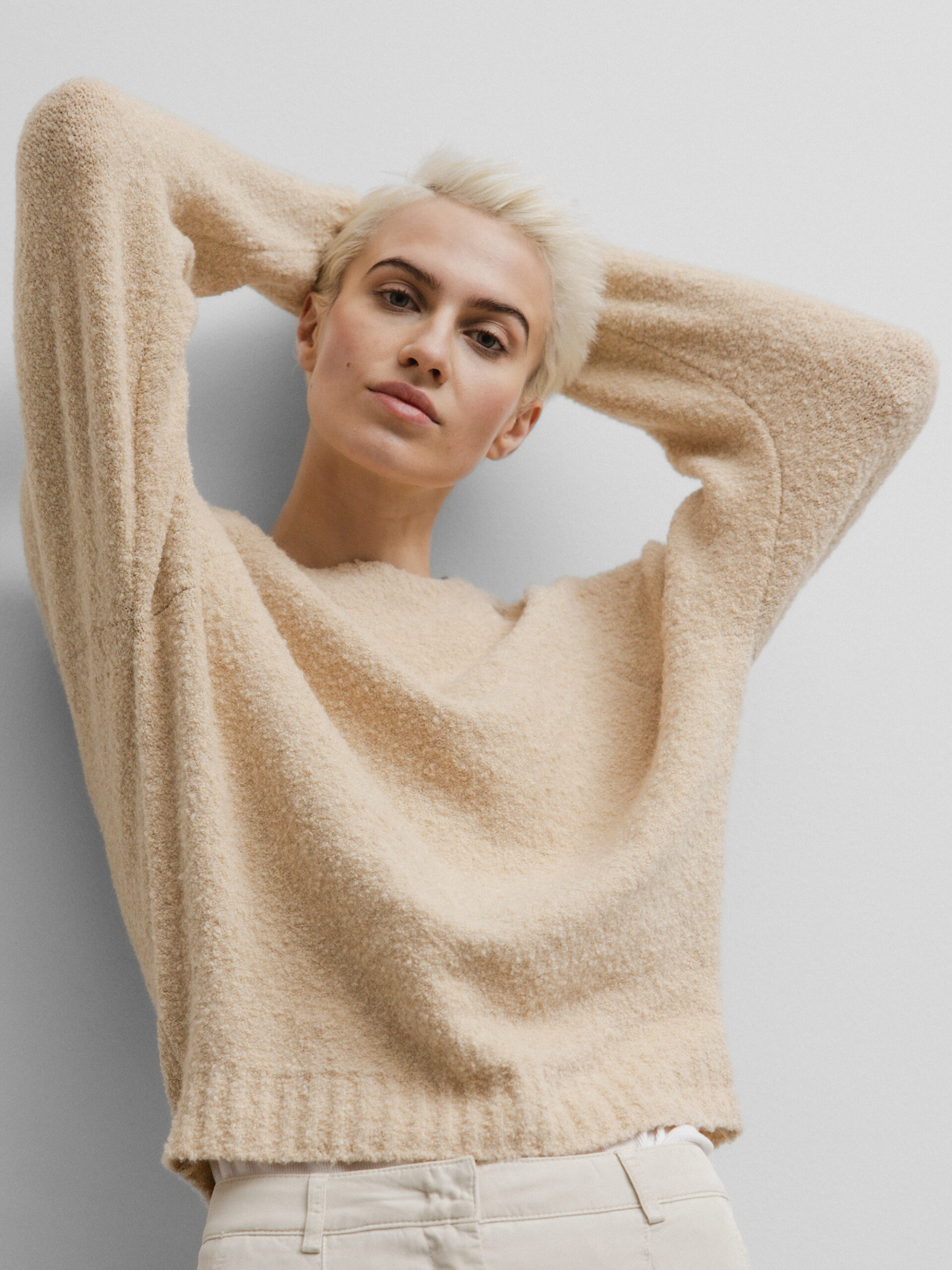 KNIT-TED Pullover aus Baumwolle Damen (260 CREME)