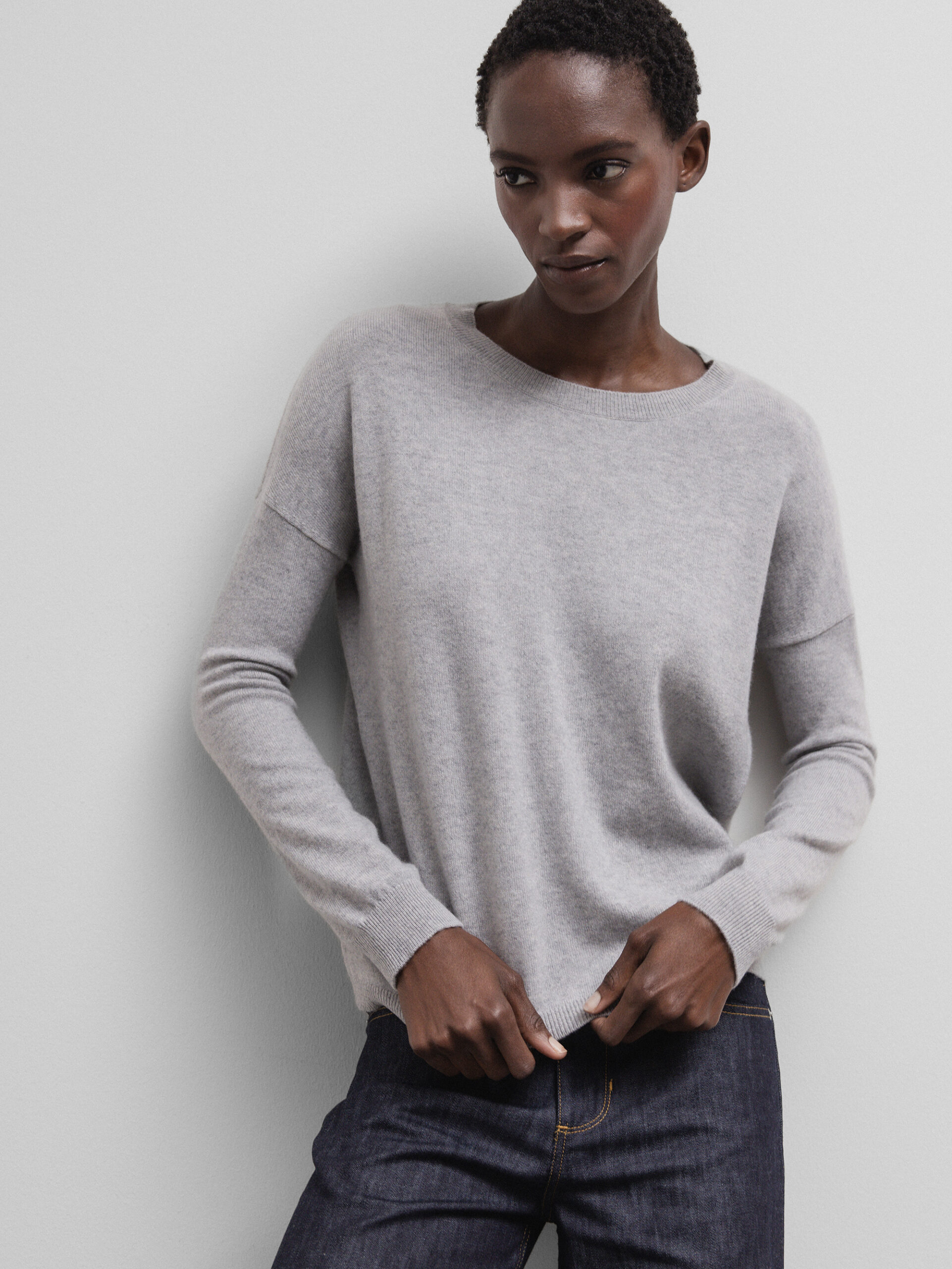LISA YANG Pullover aus Cashmere Damen (DOVE GREY)