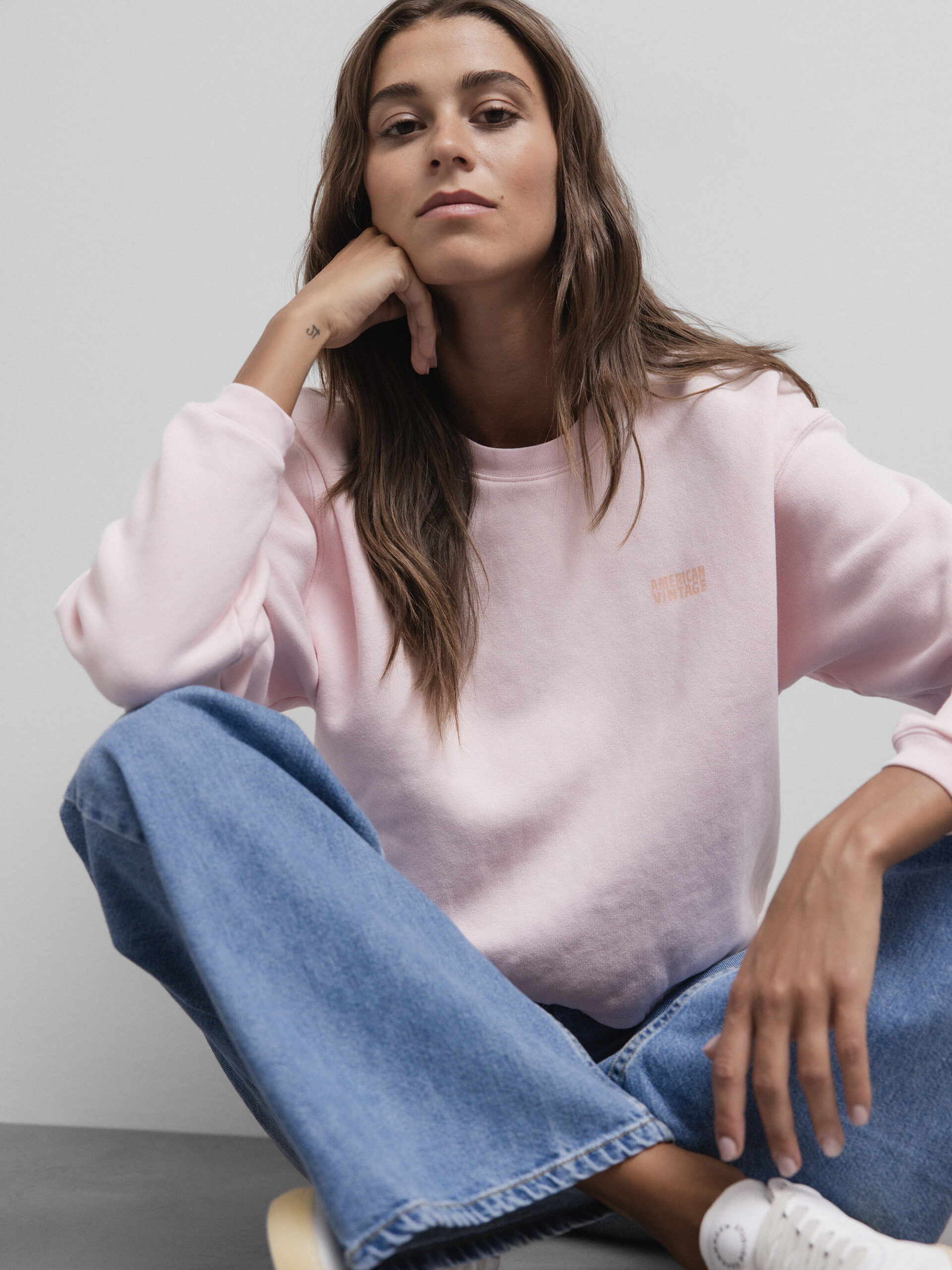 AMERICAN VINTAGE Sweatshirt Damen (HELL ROSA BLUSH)