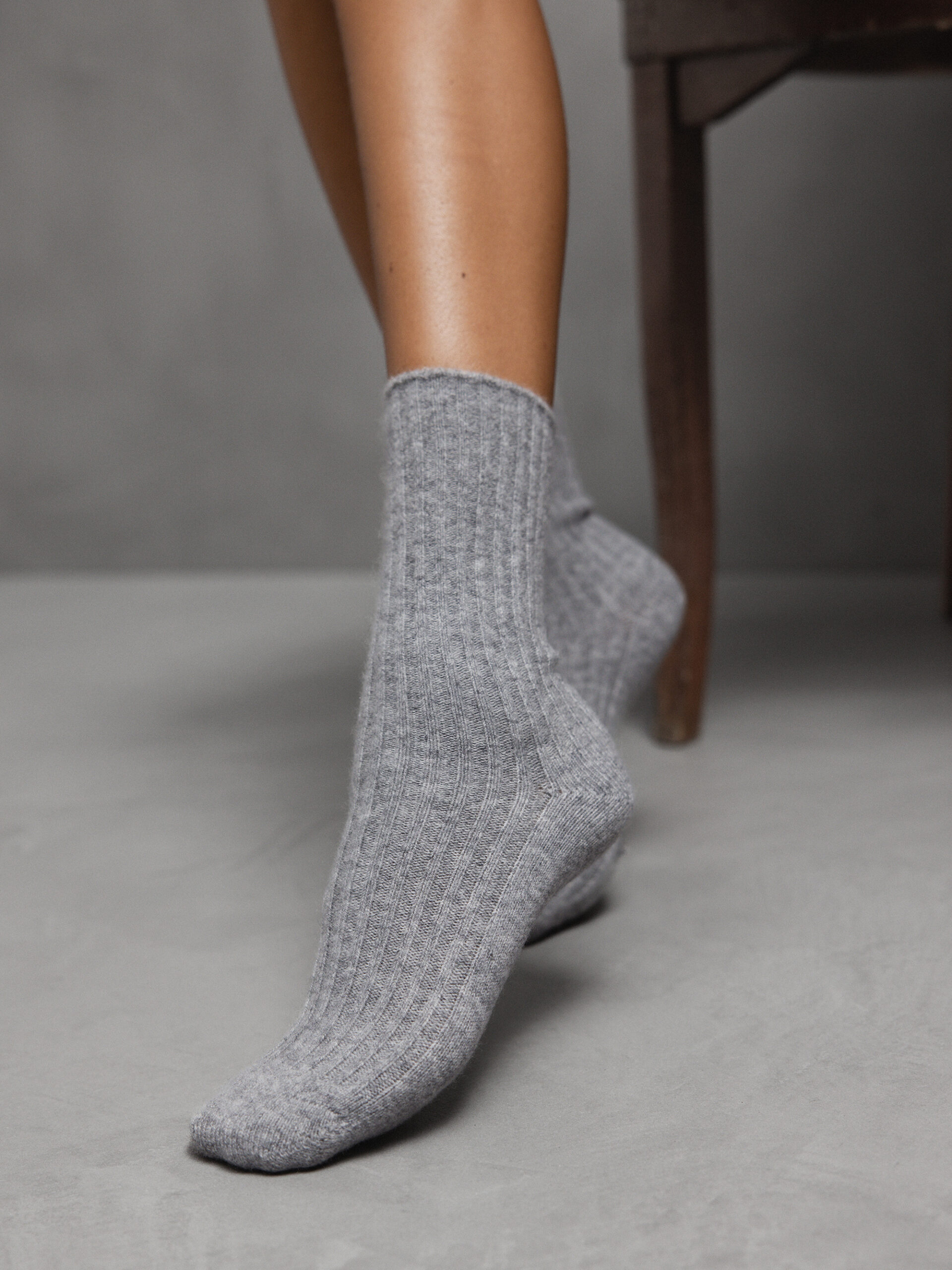 DANIELS Socken aus Cashmere Damen (GRAU MEL.25845)