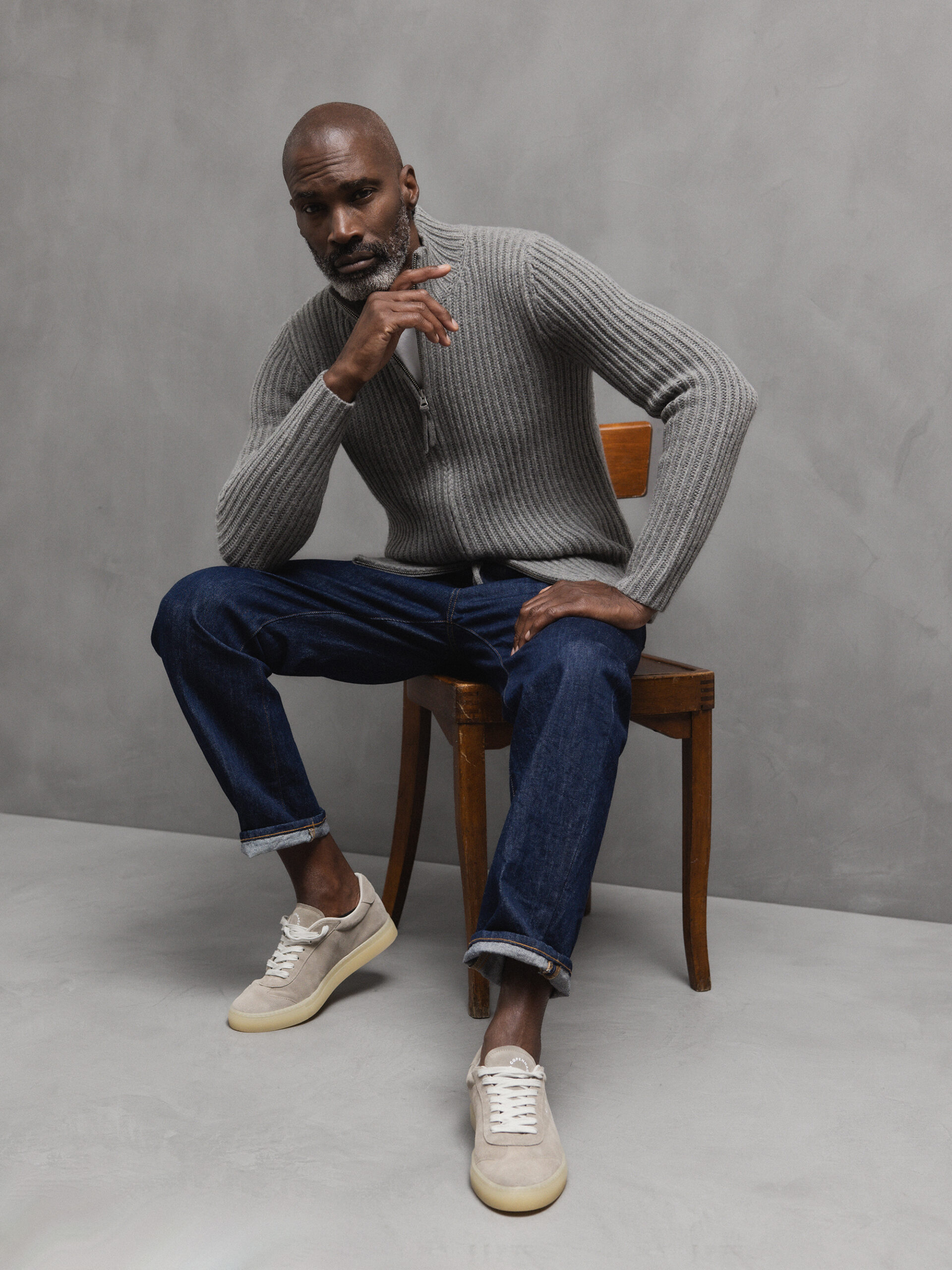 DANIELS Strickjacke aus Merinowolle Herren (GRAU MEL. GSPN3117)