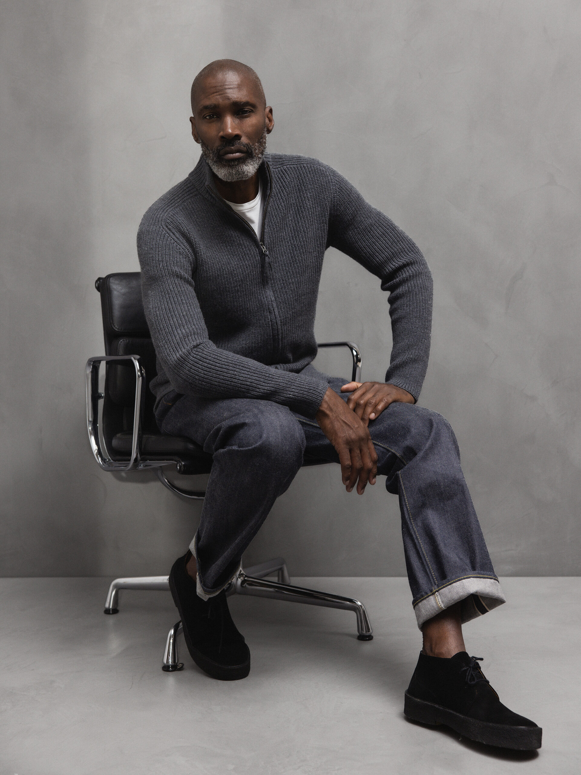 DANIELS Strickjacke aus Merinowolle Herren (D.GREY MEL.255505)