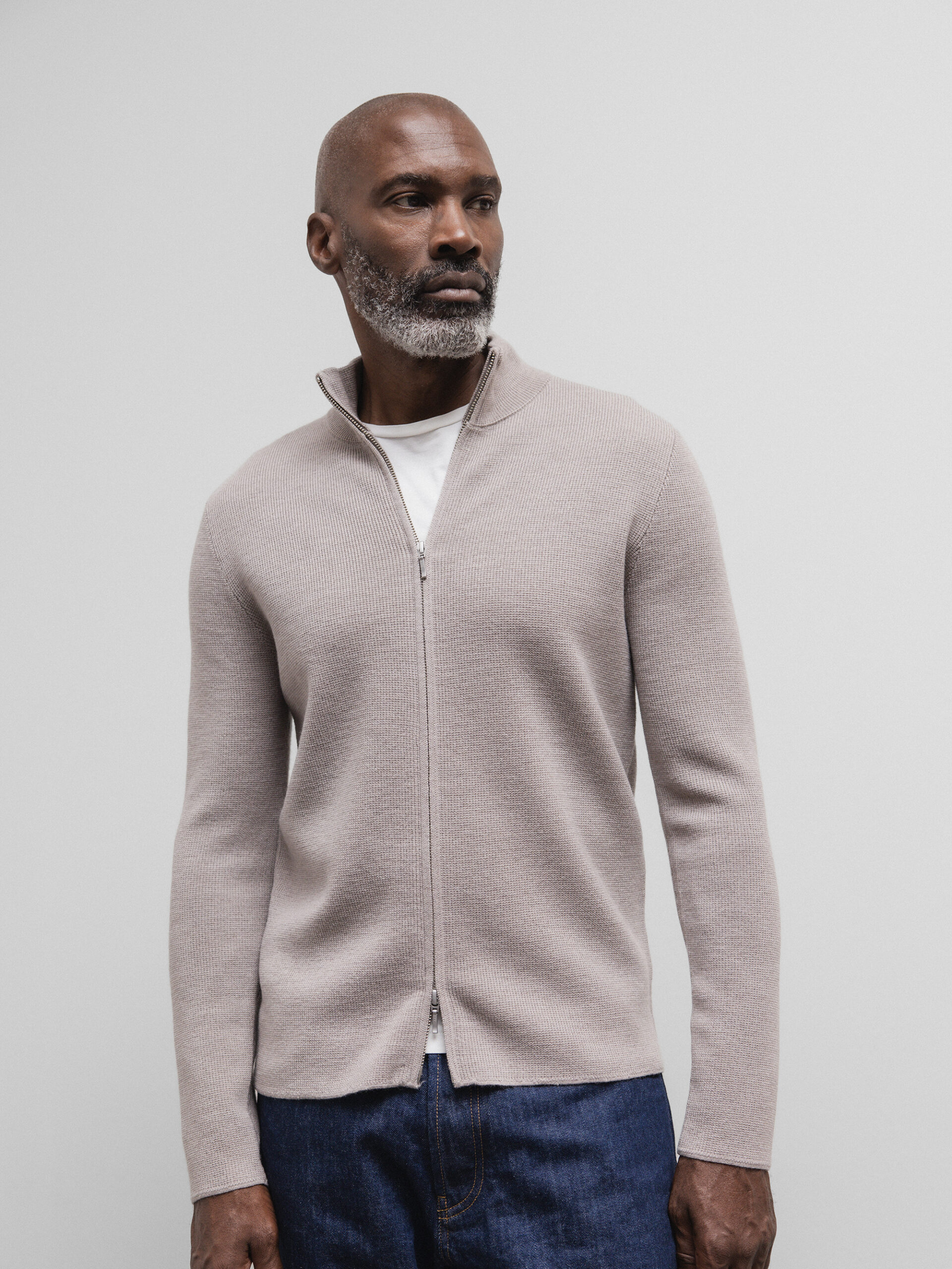 DANIELS Strickjacke aus Merinowolle Herren (BEIGE MEL. 225484)