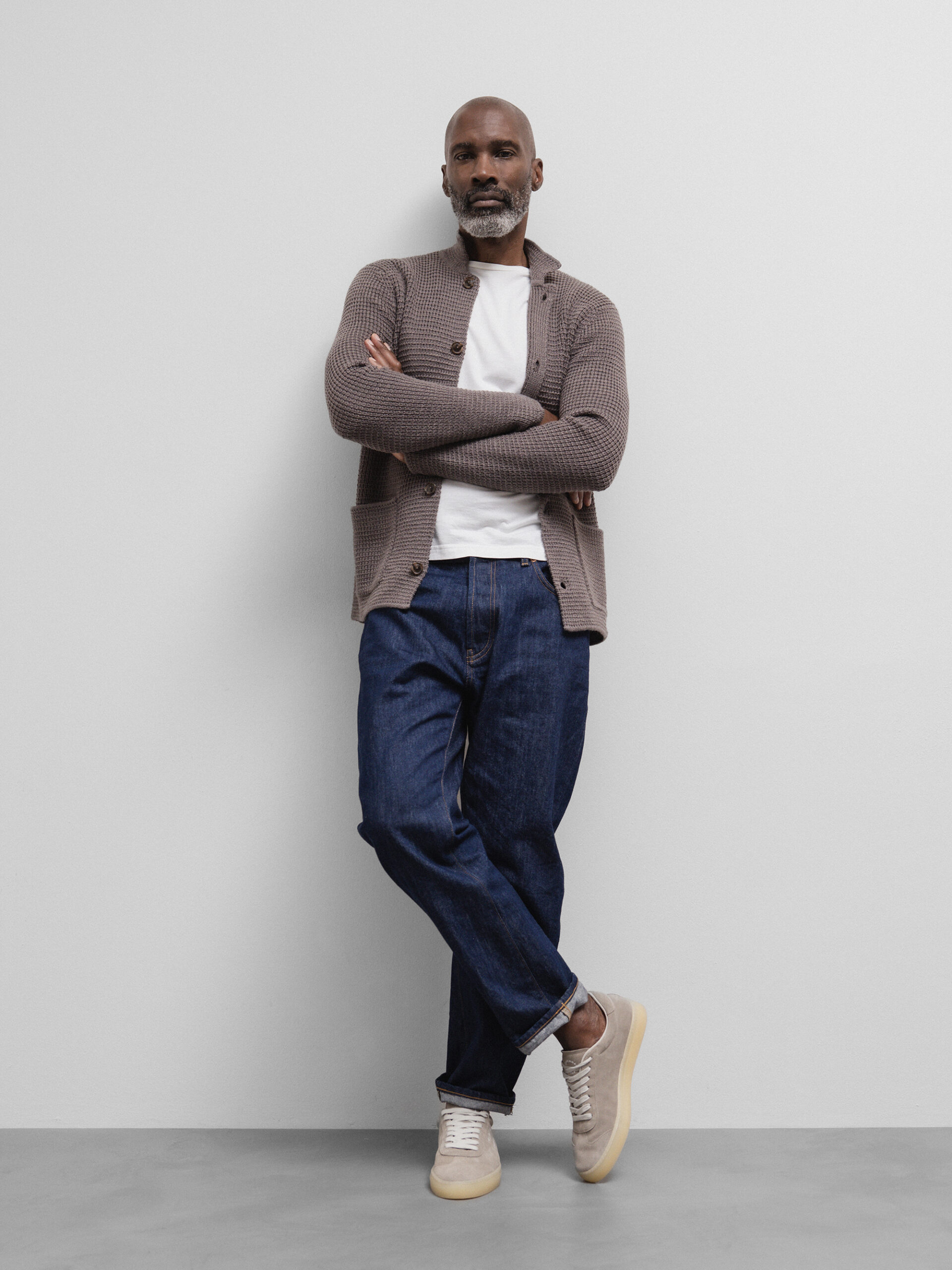 DANIELS Strickjacke aus Merinowolle Herren (TAUPE MEL.55092)