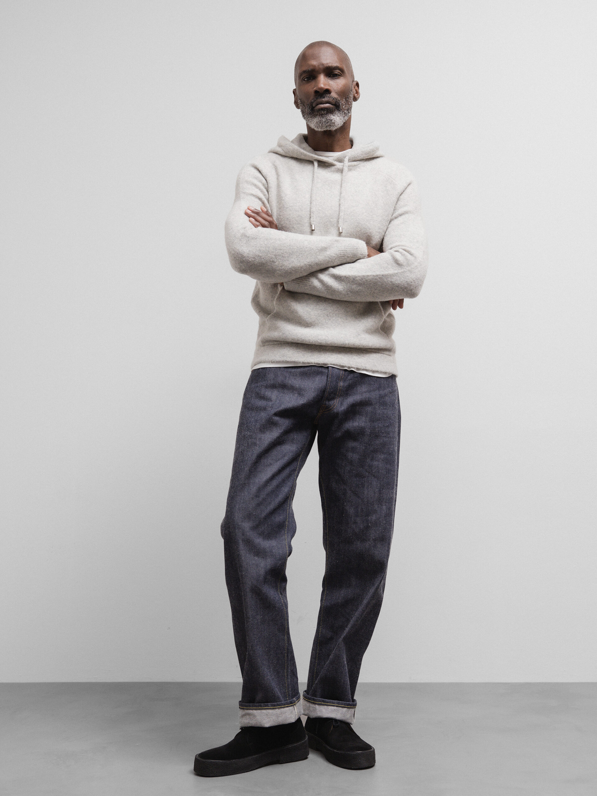 DANIELS Kapuzenpullover aus Merinowolle Herren (L.GREY MEL. 24114)
