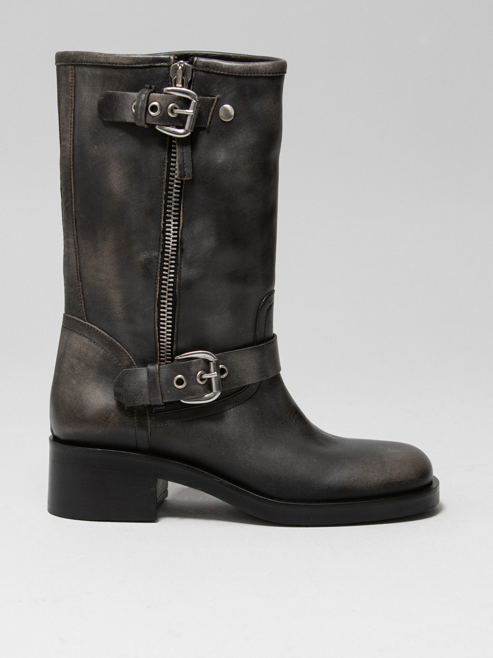 STRATEGIA & ELENA IACHI Chunky-Boots aus Nappaleder Damen (TRENDY BLACK)