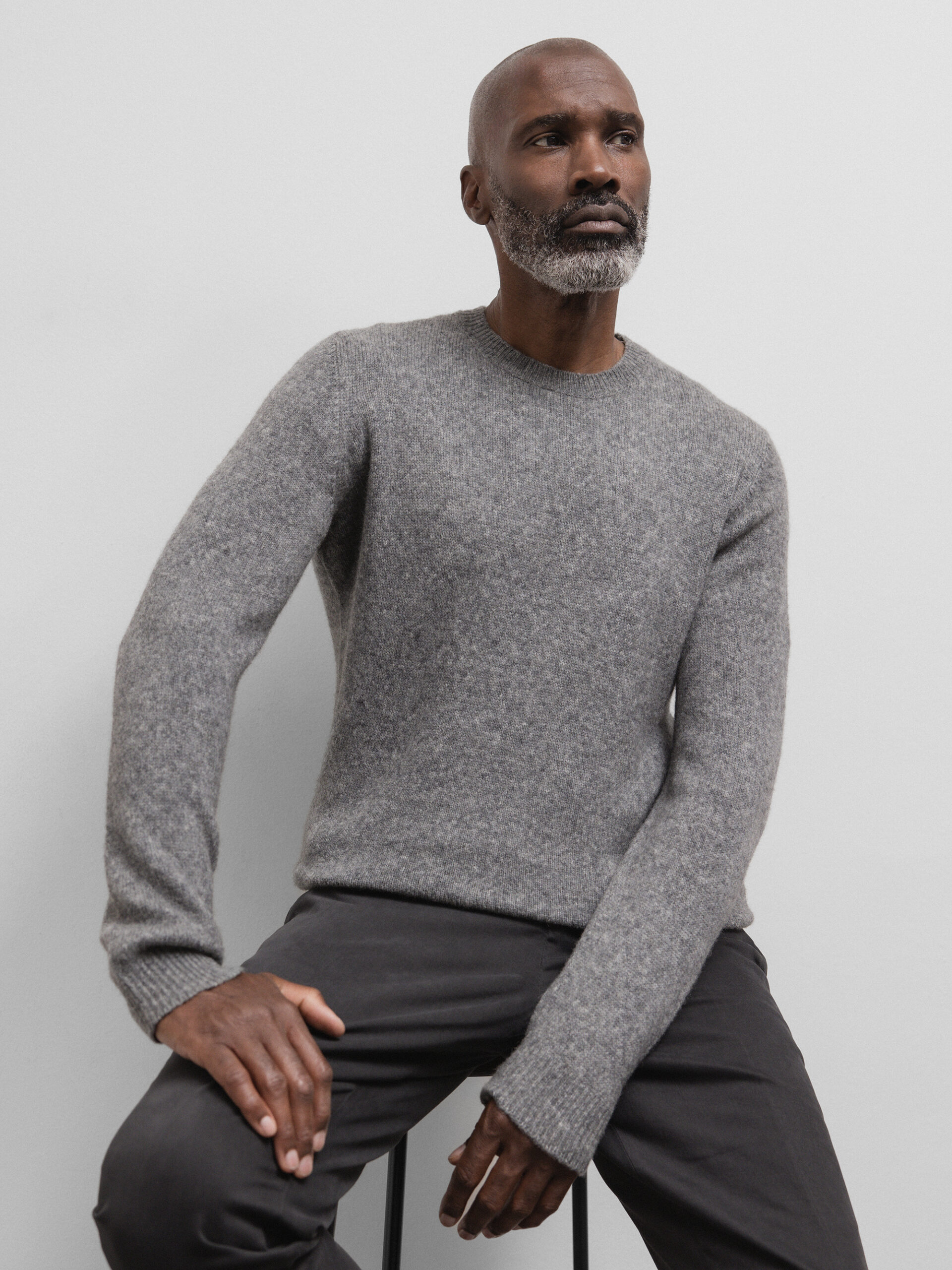 ROBERTO COLLINA Pullover aus Wolle Herren (18 GREY MEL)