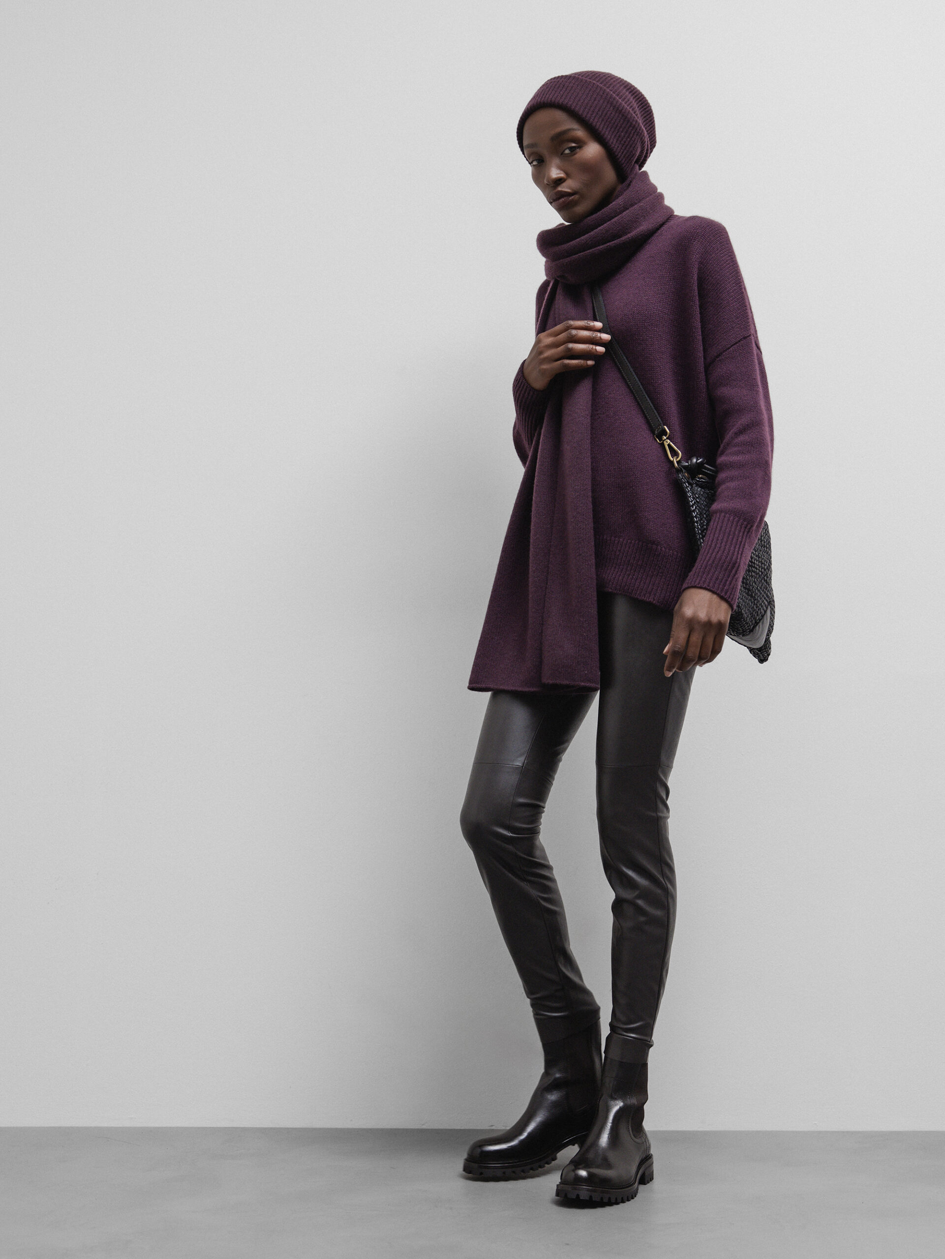 CAMBIO Hose in Leder-Optik Damen (799 DK BRAUN)
