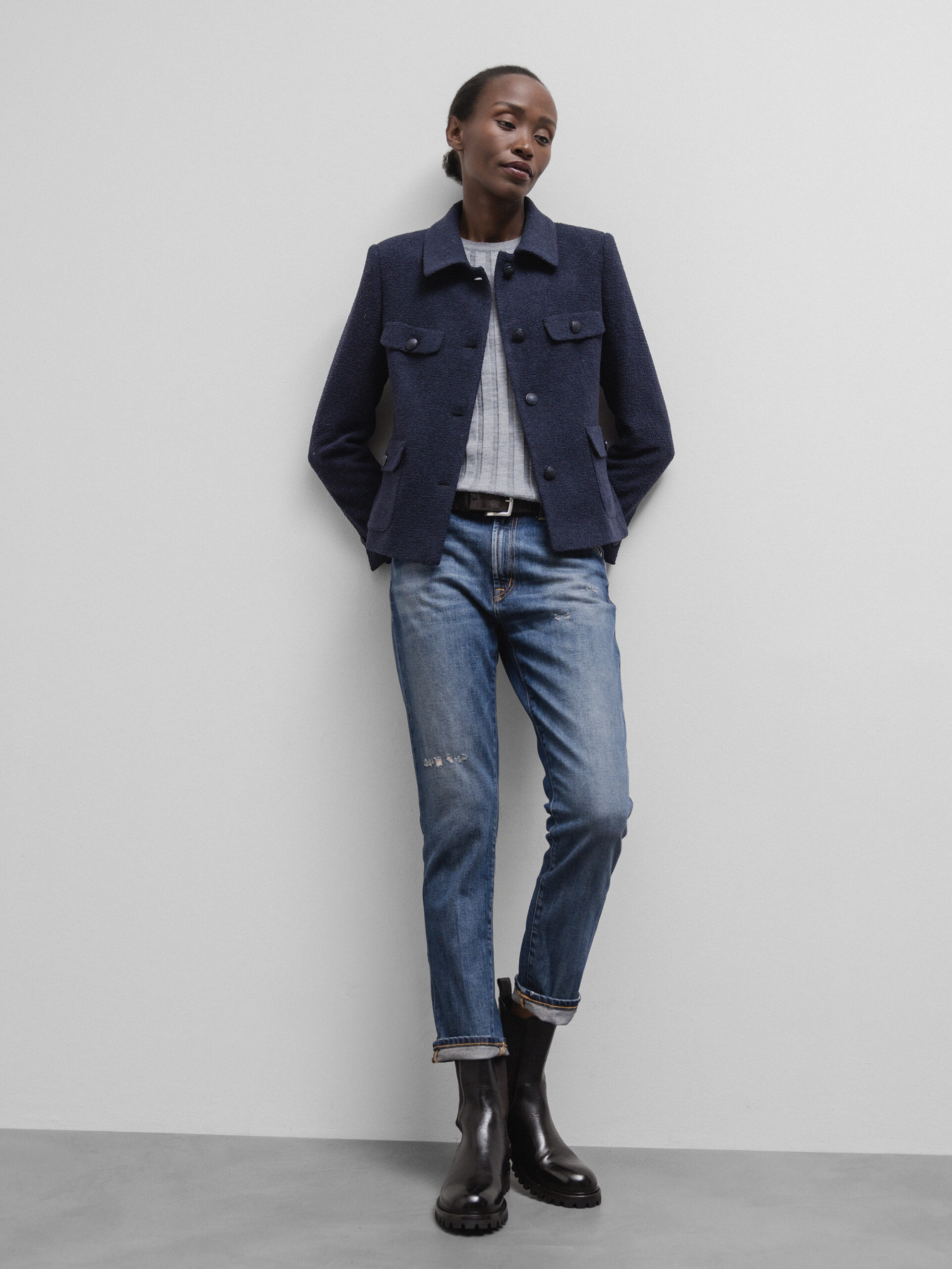 DONDUP Slim Fit Jeans Damen (DK BLUE USED)