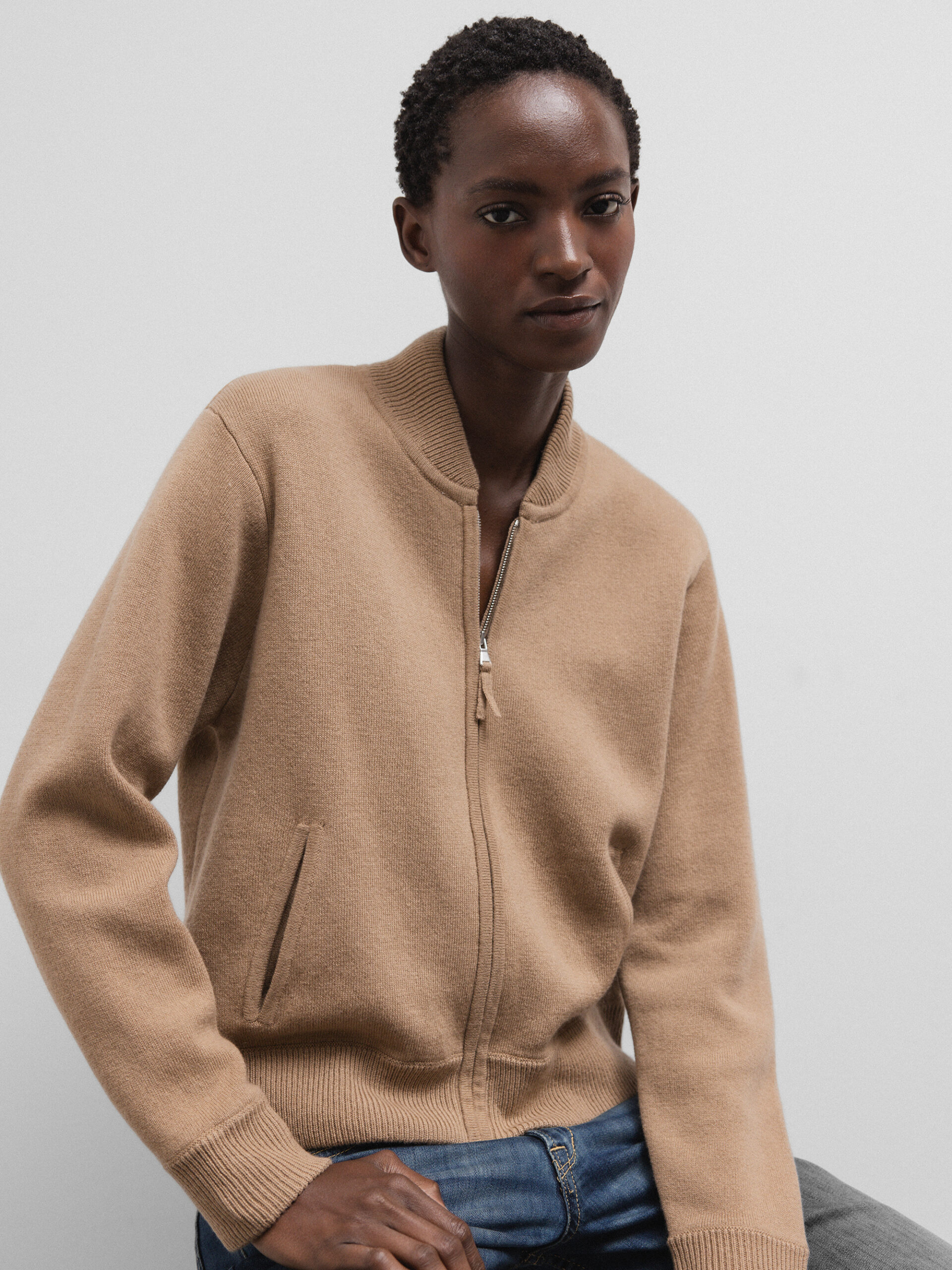 ALLUDE Strickjacke aus Schurwolle Damen (43 CAMEL)