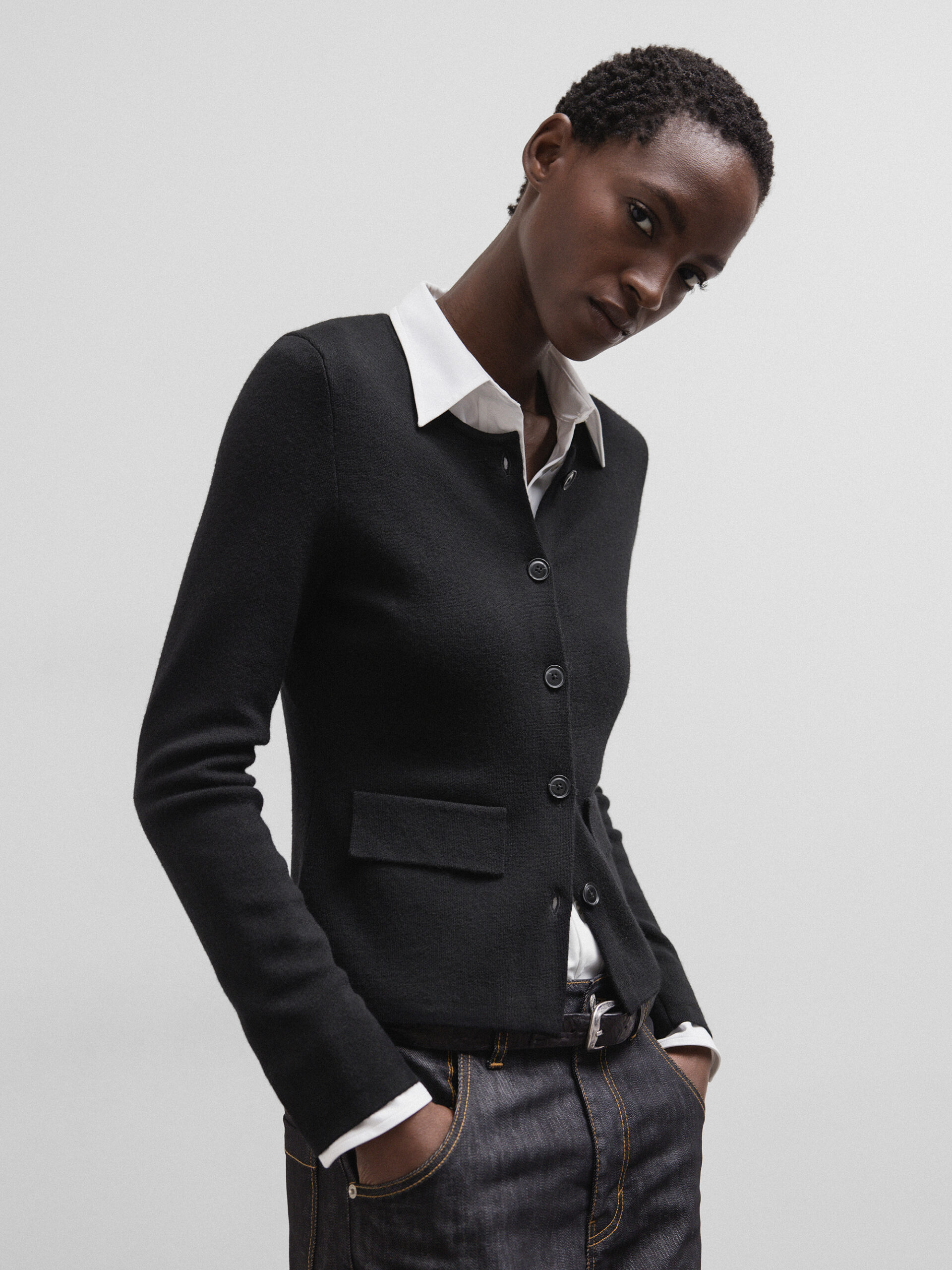 DANIELS Strickblazer aus Merinowolle Damen (BLACK)