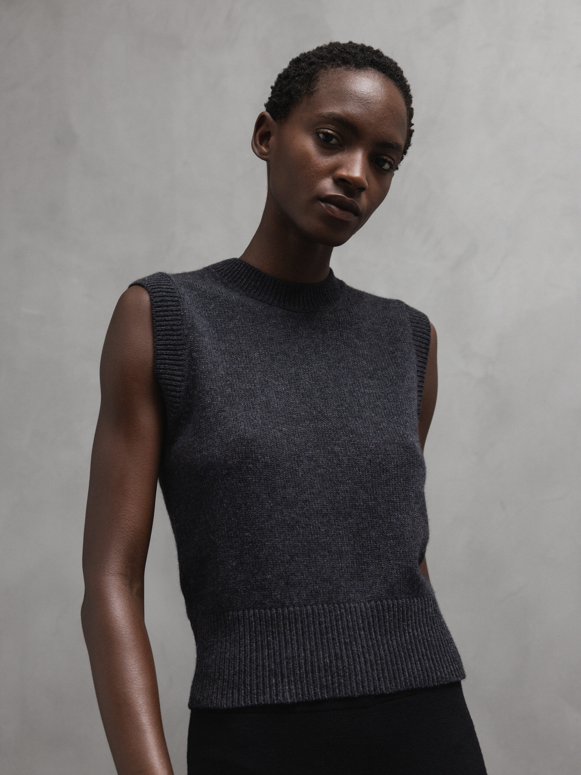 ALLUDE Pullunder aus Cashmere Damen (84 ANTHRA)