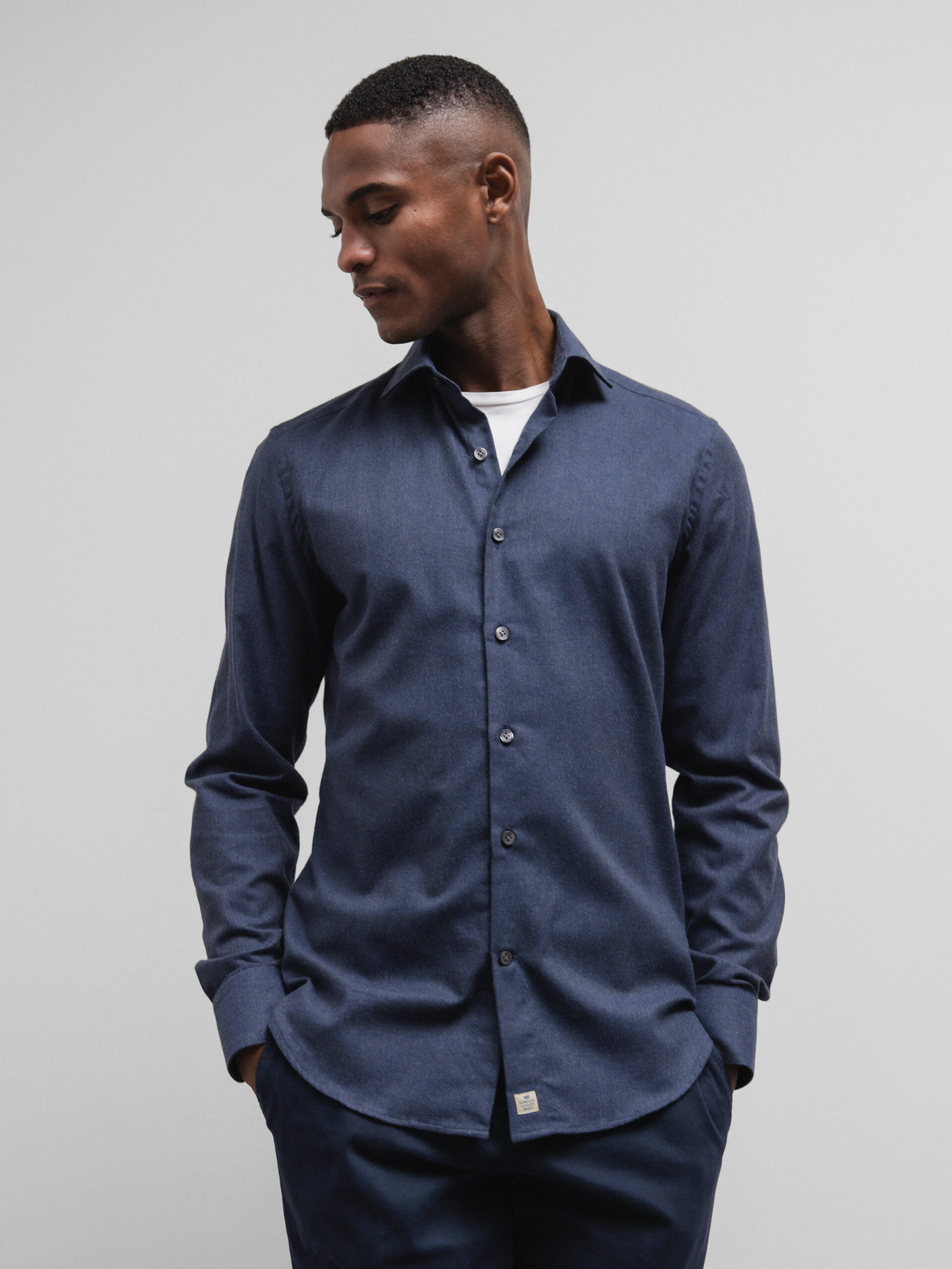 SONRISA Baumwollhemd Herren (03 NAVY BLUE)