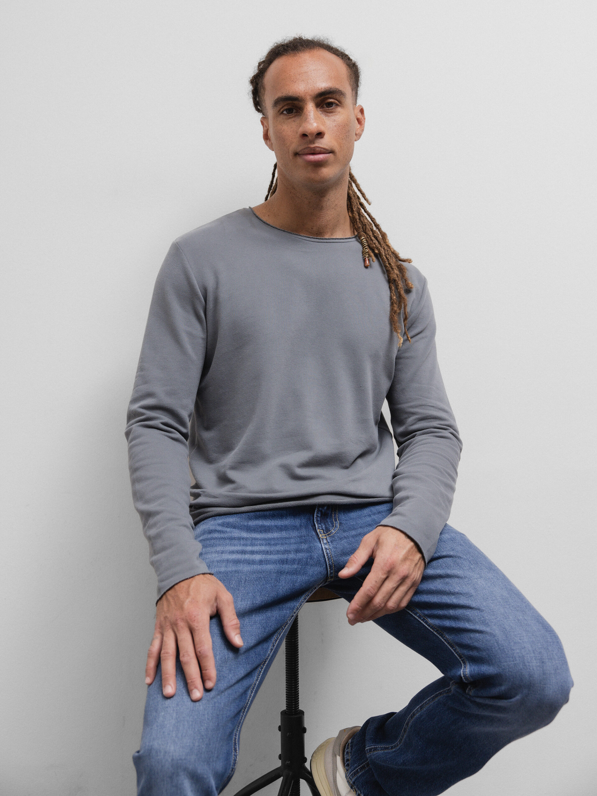 KIEFERMANN Sweatshirt aus Baumwolle Herren (184 D ASH)