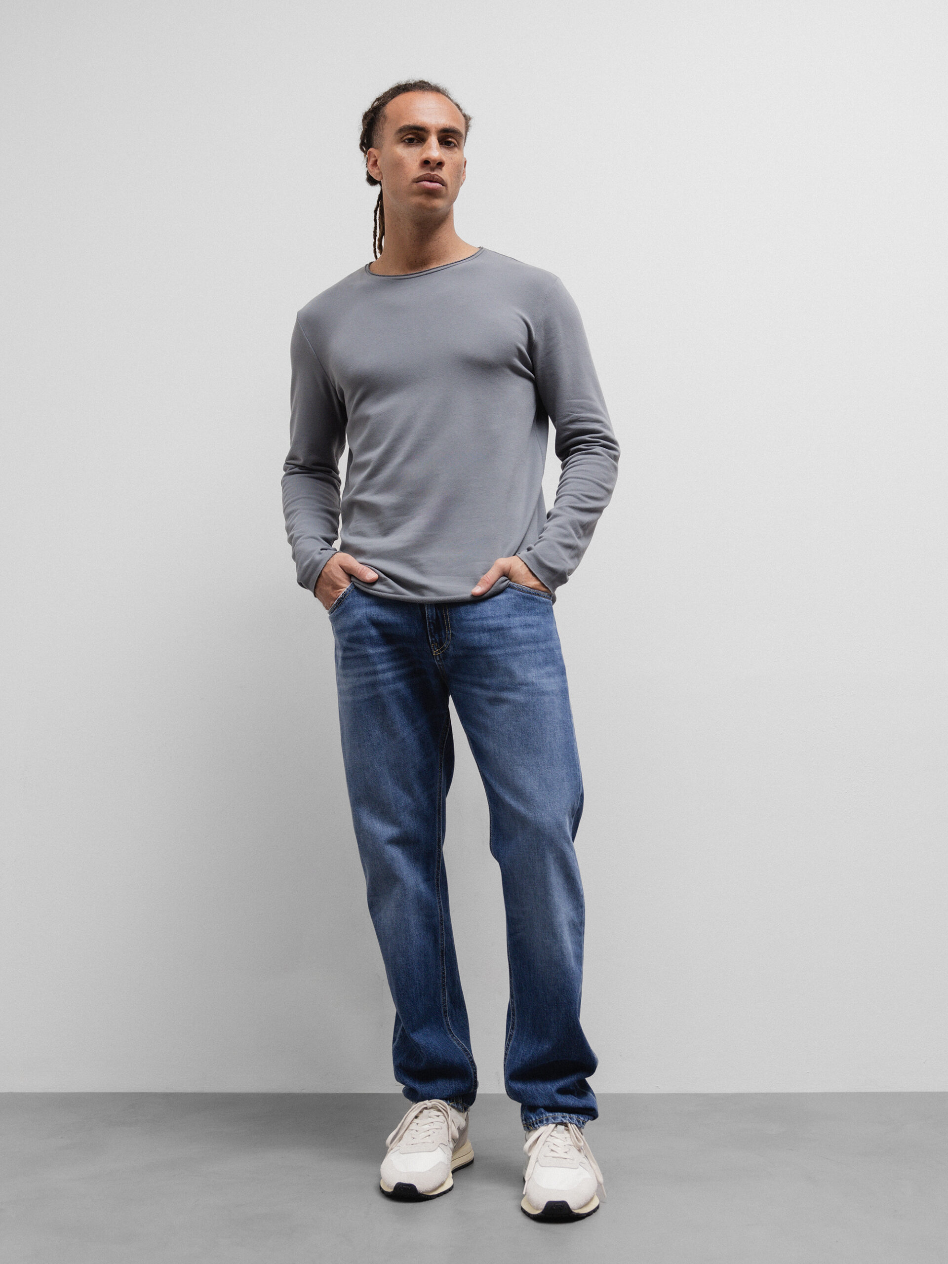 THE NIM Regular Fit Jeans Herren (W896 MEV L STONE)