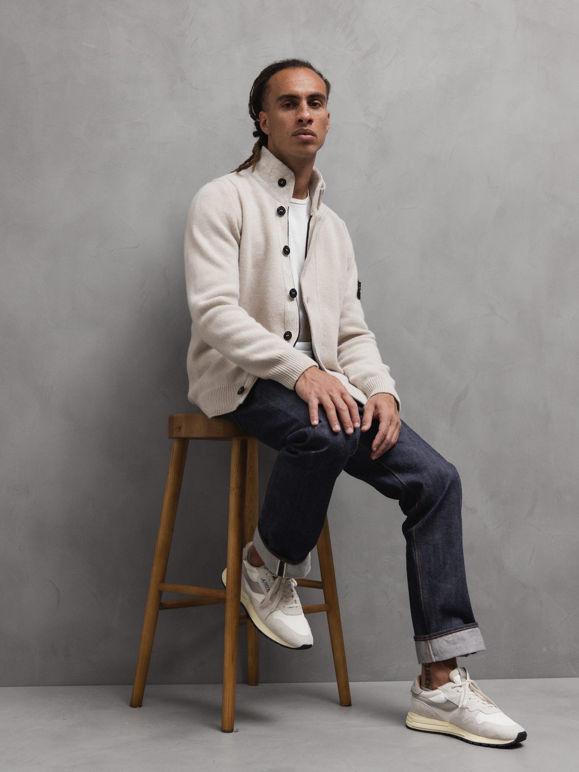 STONE ISLAND Strickjacke aus Wolle Herren (V009A DESERTO)