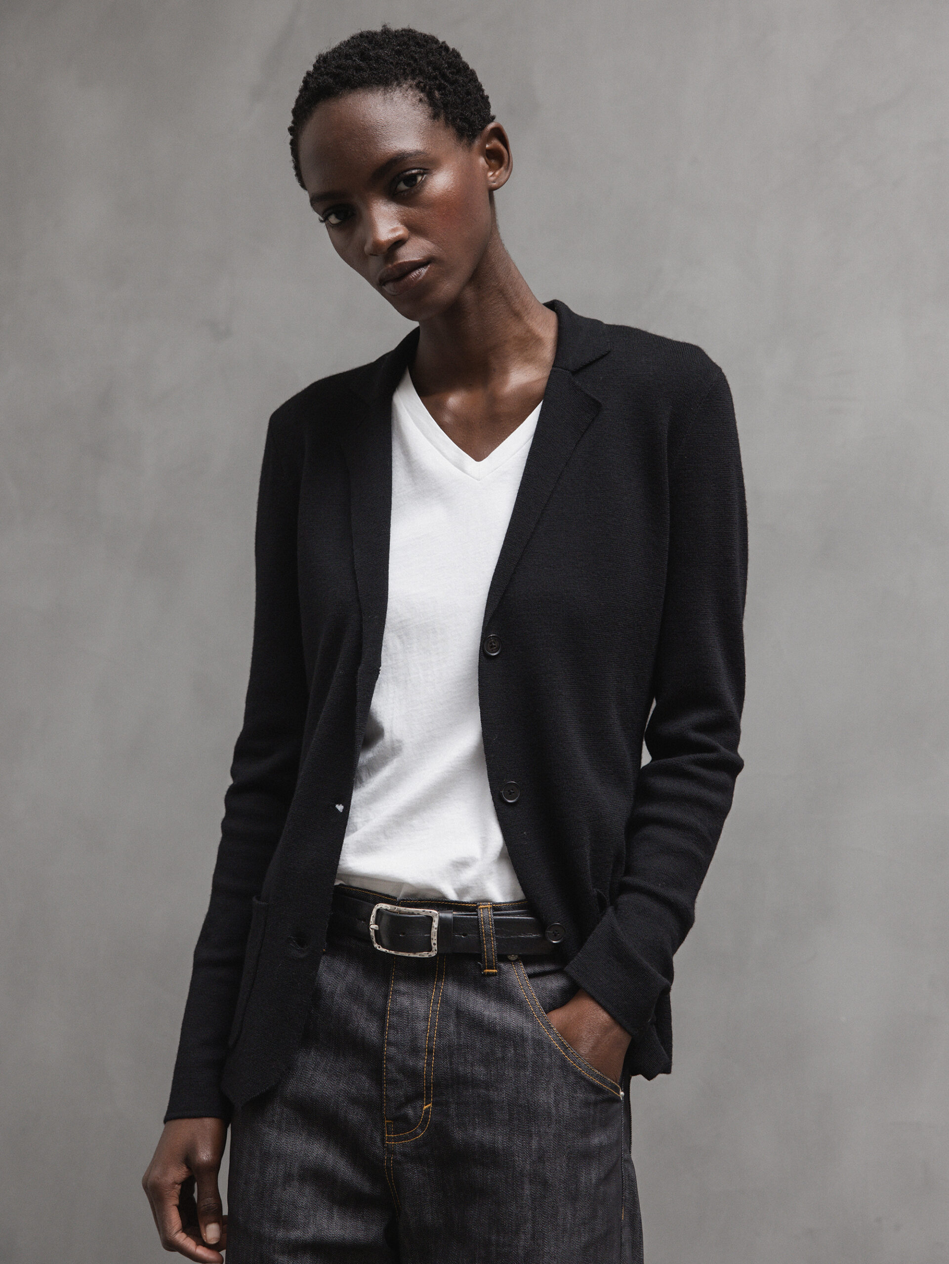 DANIELS Strickblazer aus Merinowolle Damen (BLACK)