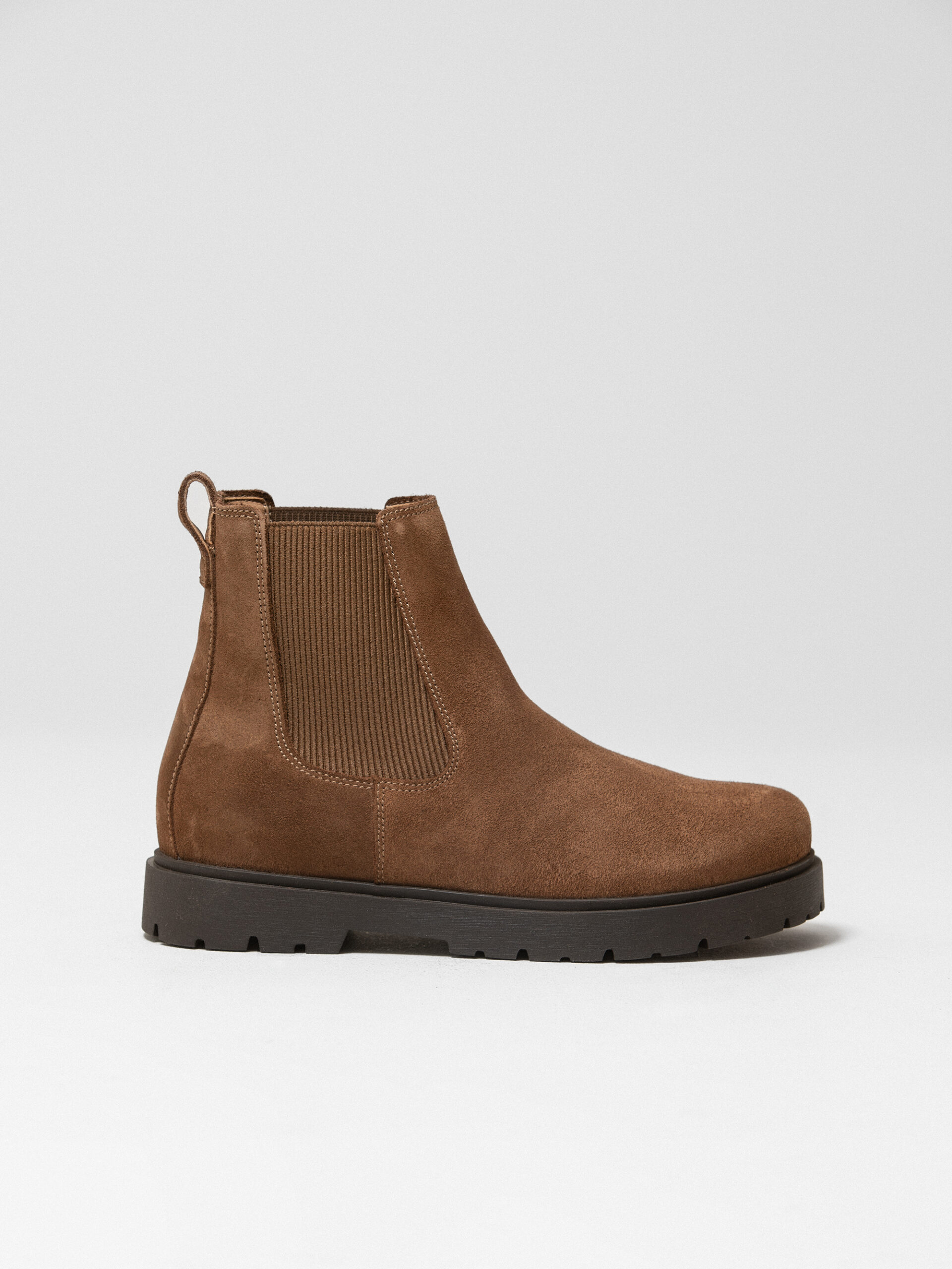 BIRKENSTOCK Chelsea-Boots aus Veloursleder Damen (BRAUN)