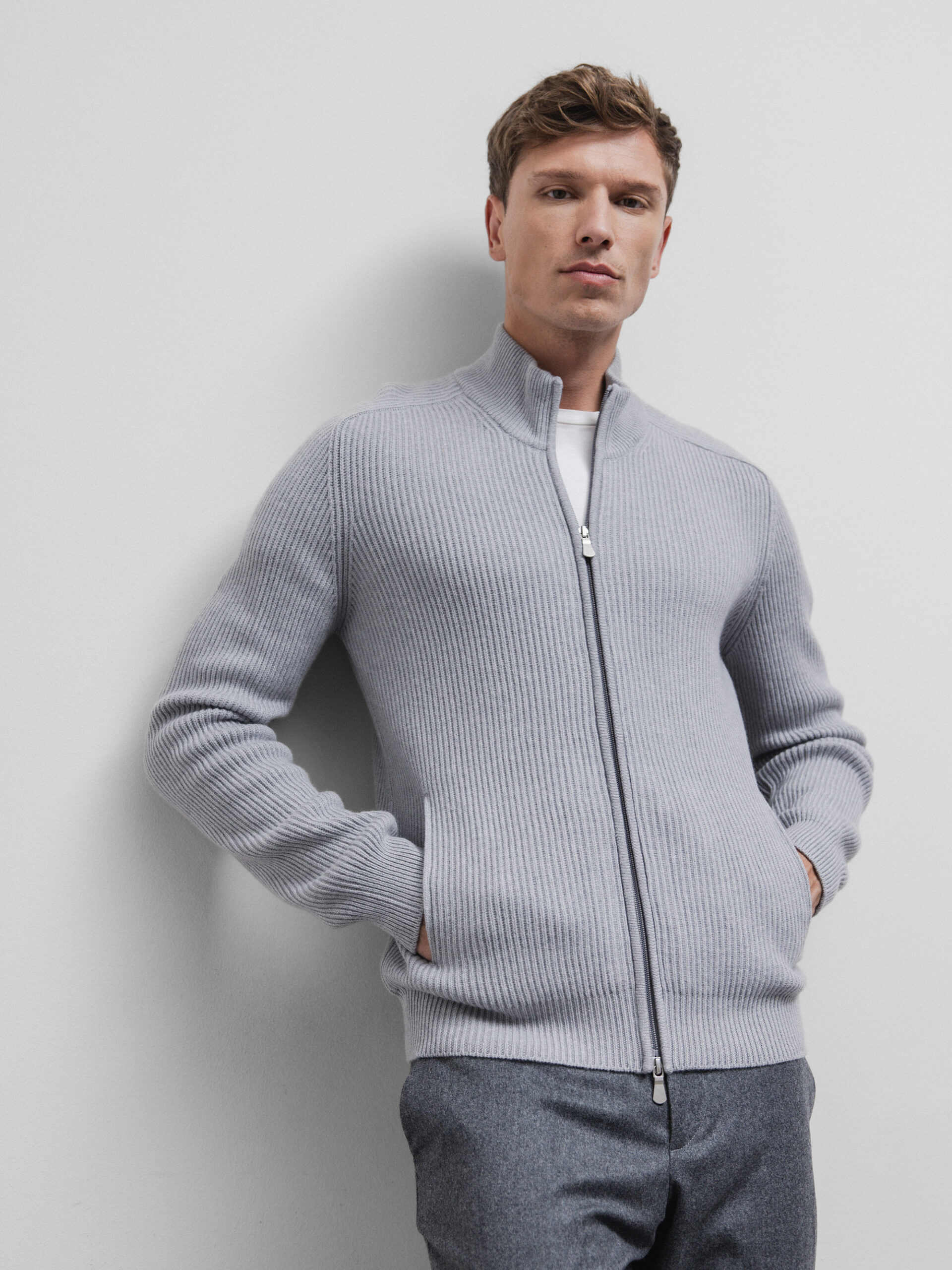 GRAN SASSO Strickjacke aus Schurwolle Herren (061 BEIGE)