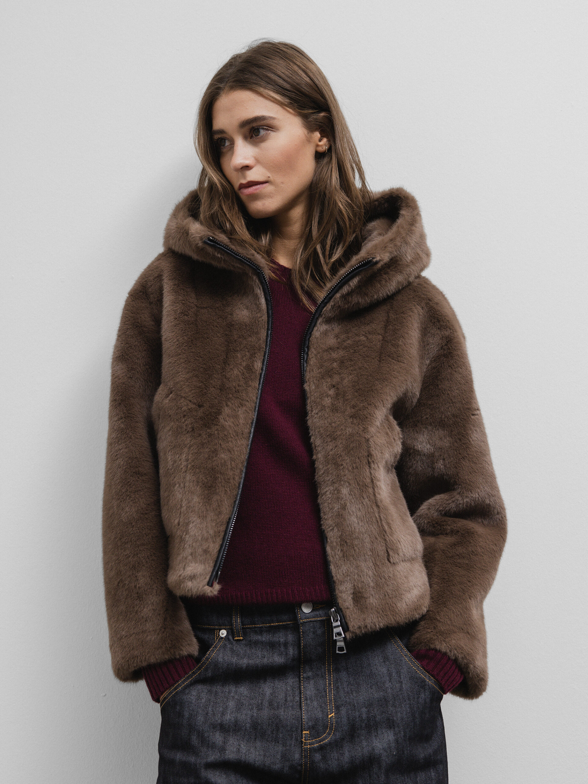 BLONDE NO. 8 Kunstfelljacke Damen (5000 DK BROWN)