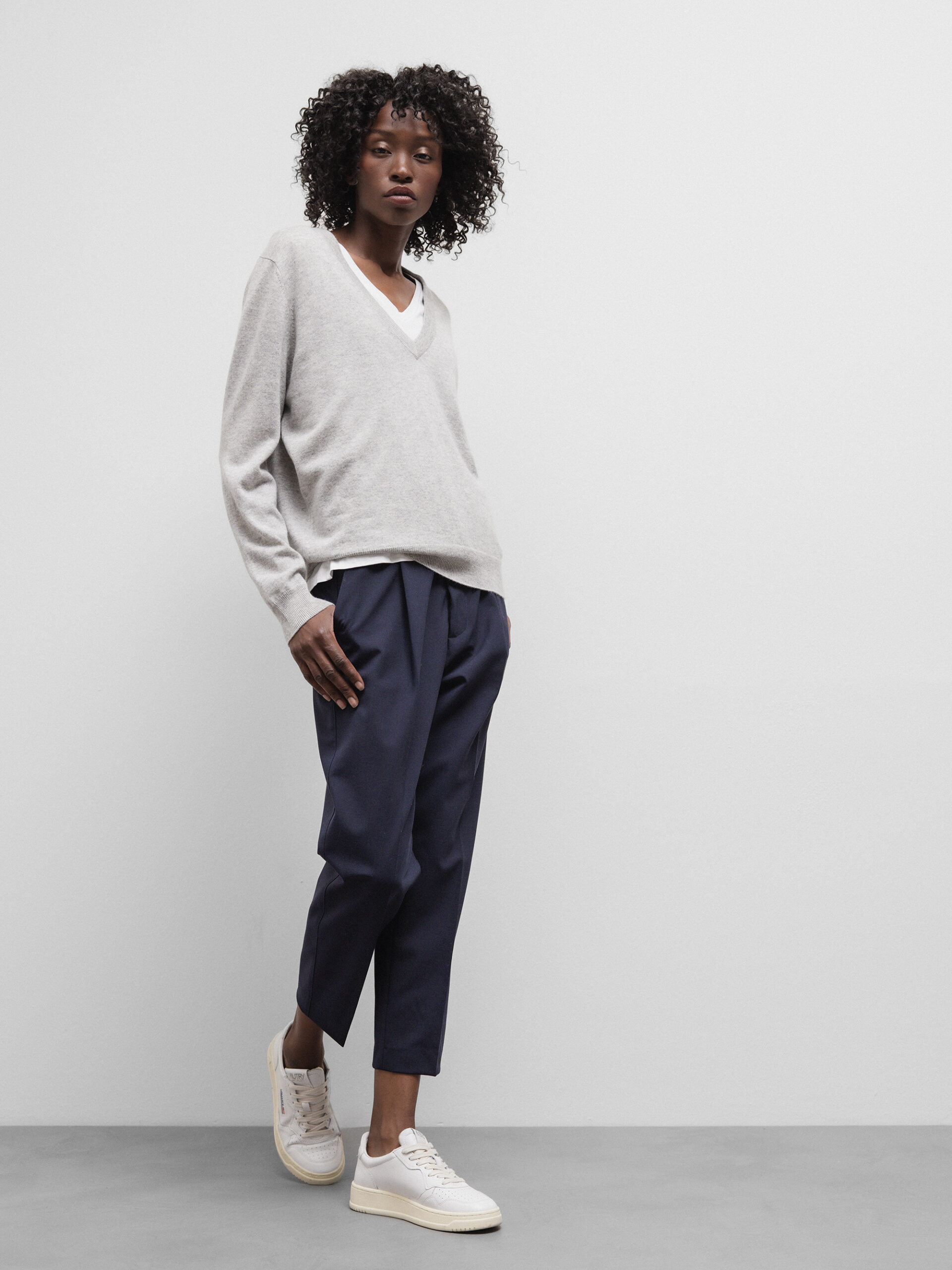 DONDUP Hose mit Bundfalte Damen (890 NAVY)