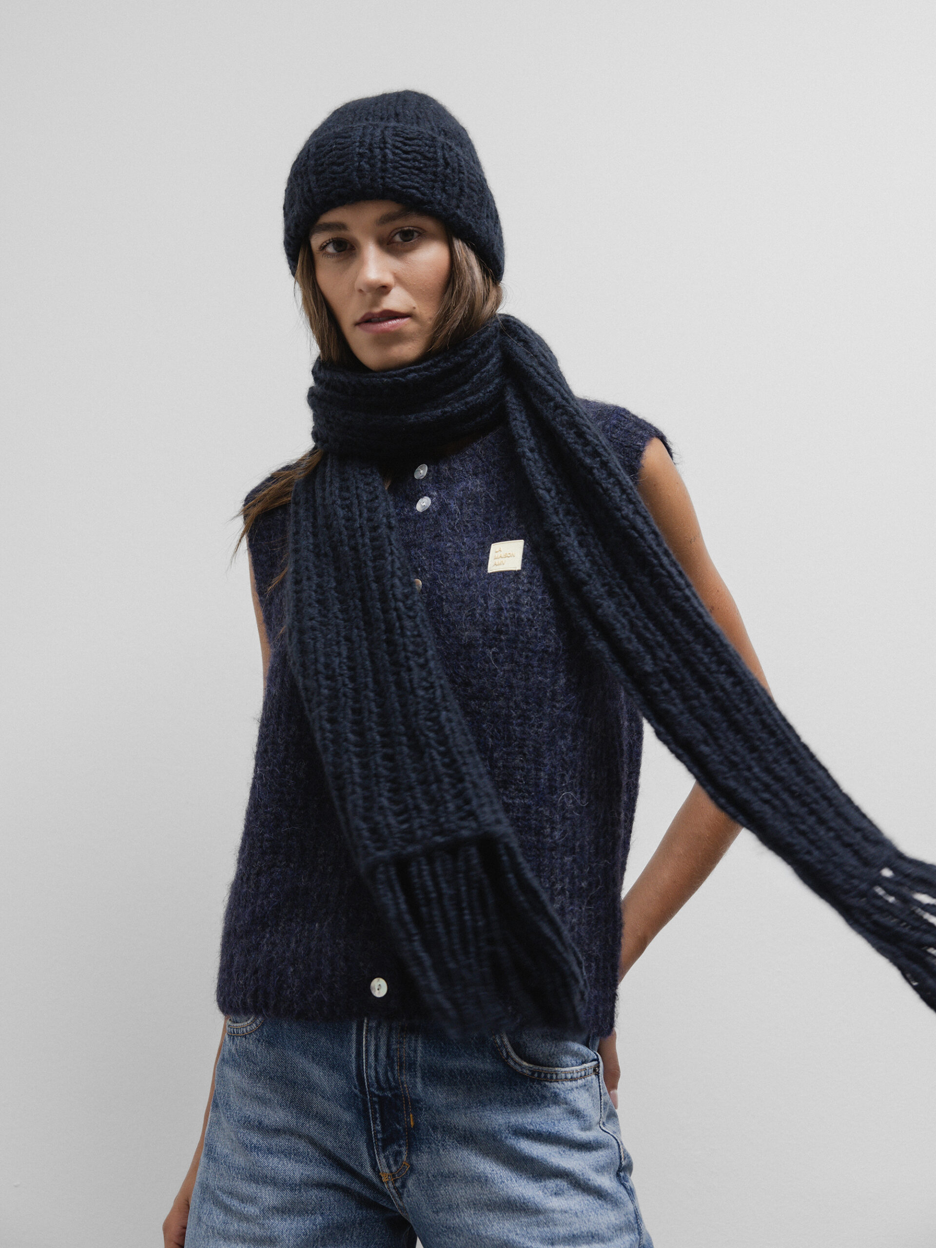 DANIELS Schal aus Cashmere Damen (BLUE/BLACK)