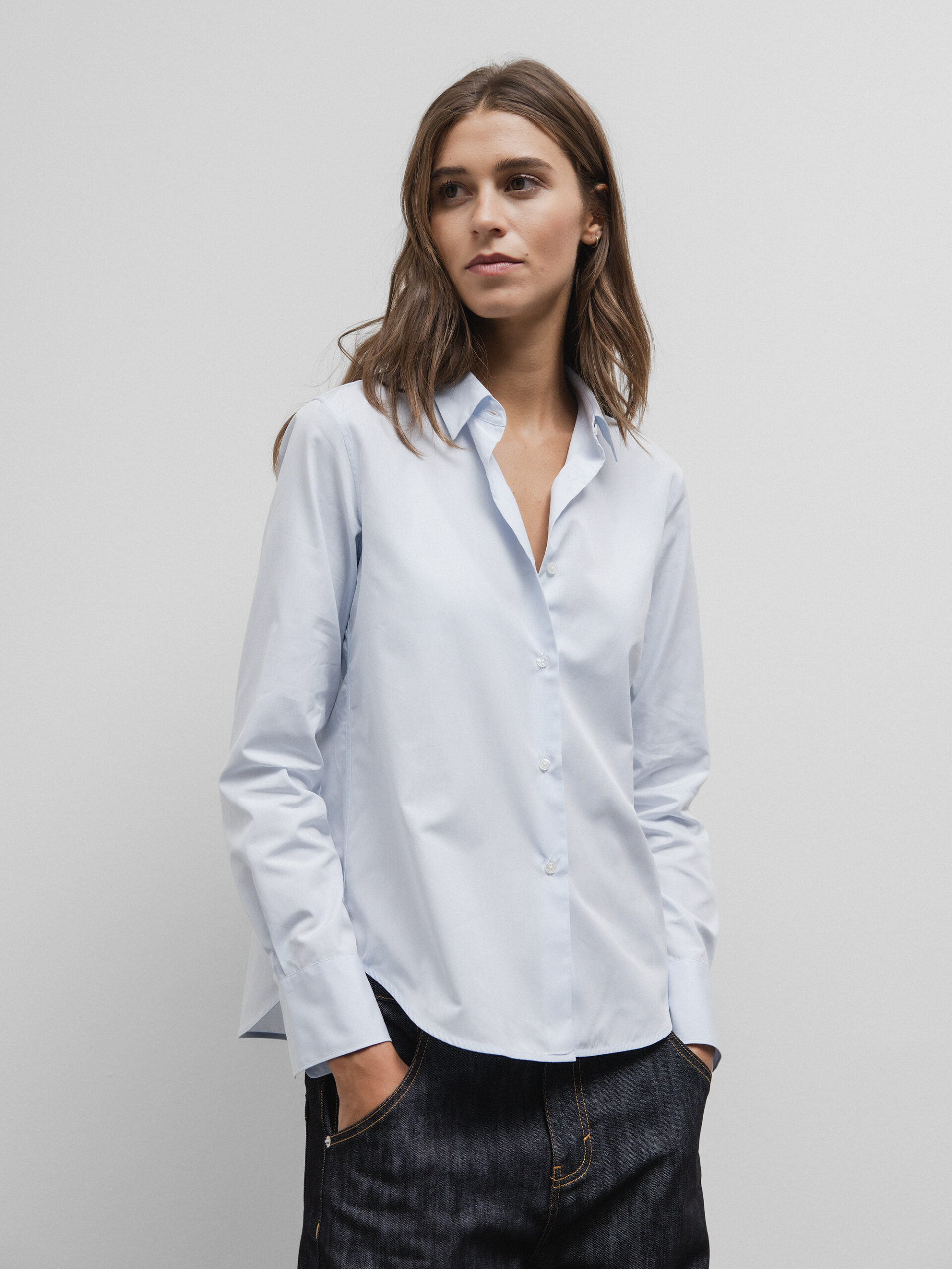 LIS LAREIDA Baumwollbluse Damen (500 HBLAU)