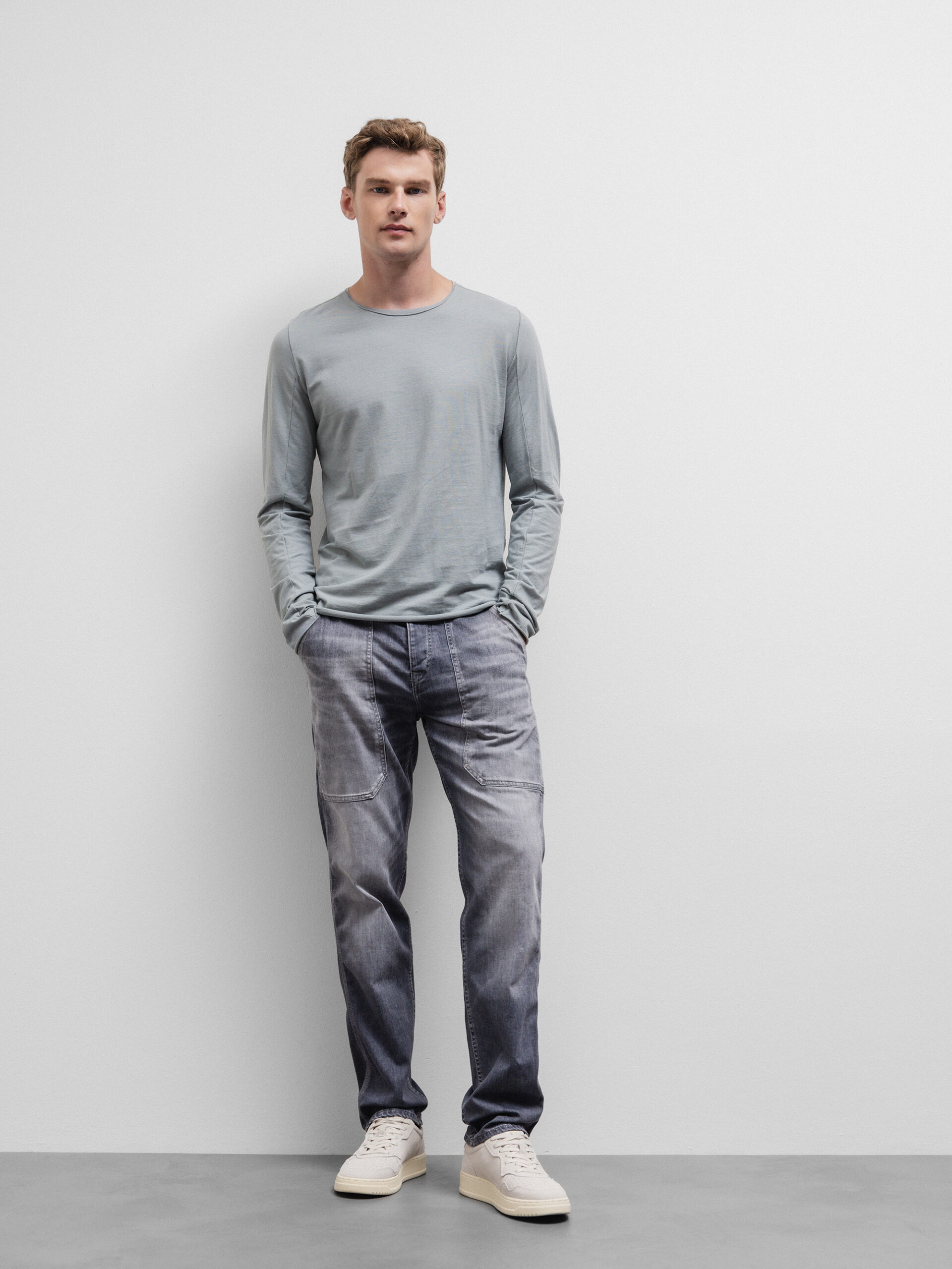 LE TEMPS DES CERISES Loose Fit Jeans Herren (0003 GREY USED)