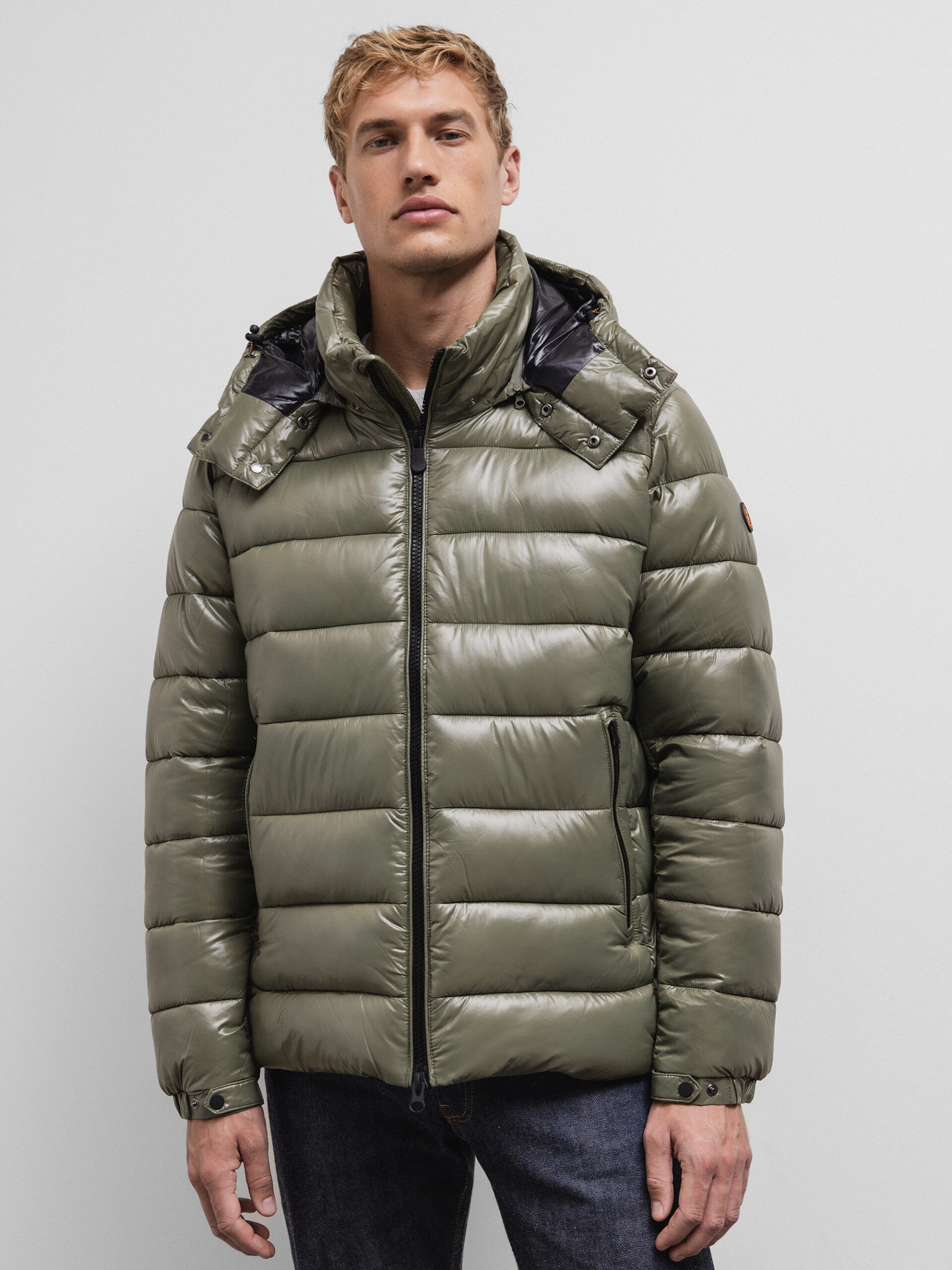 SAVE THE DUCK Steppjacke Herren (50037 OLIV BLACK)