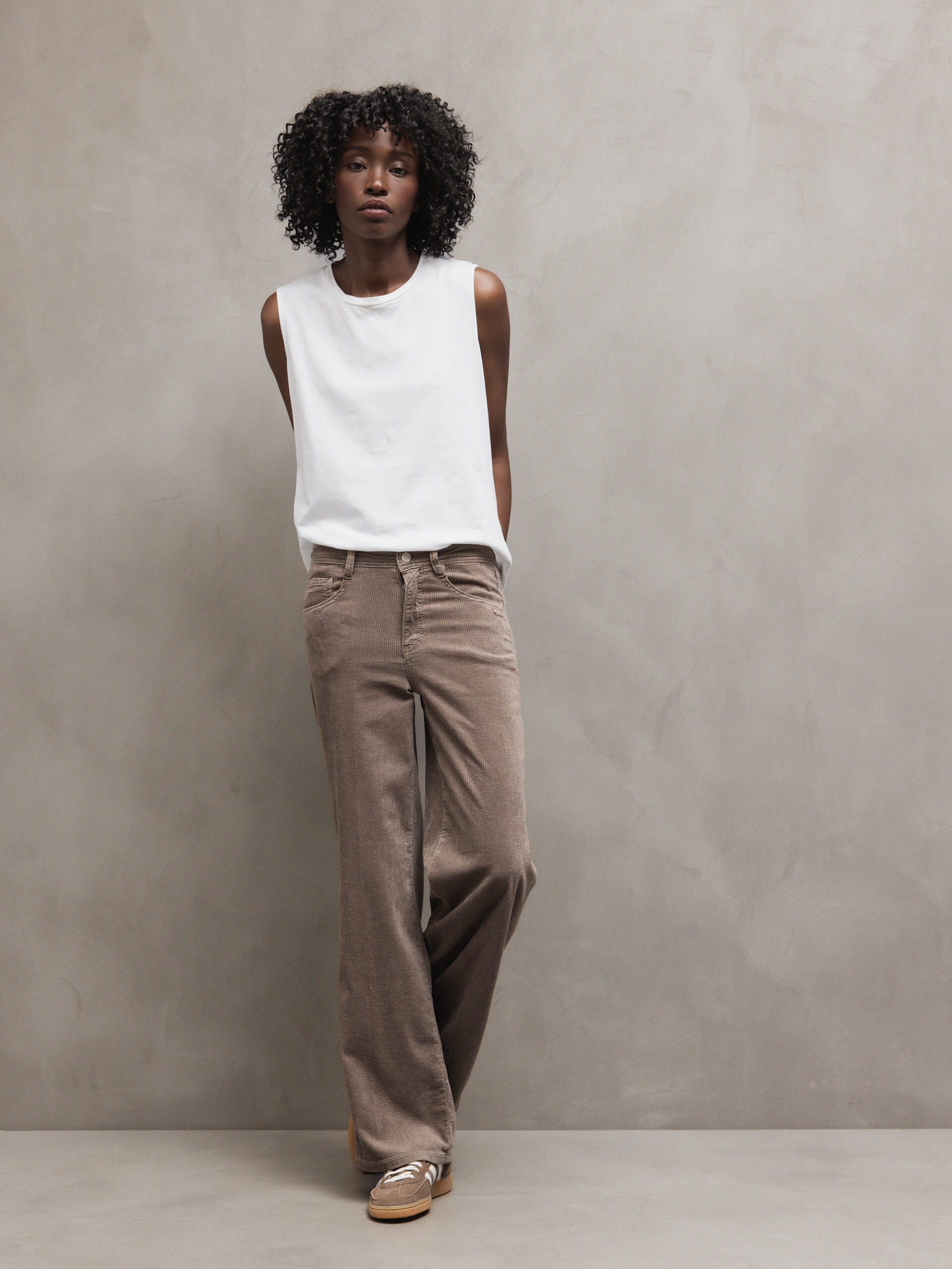 GANG-CHINI & COMPANY GMBH Weite Cordhose Damen (1537 TAUPE)