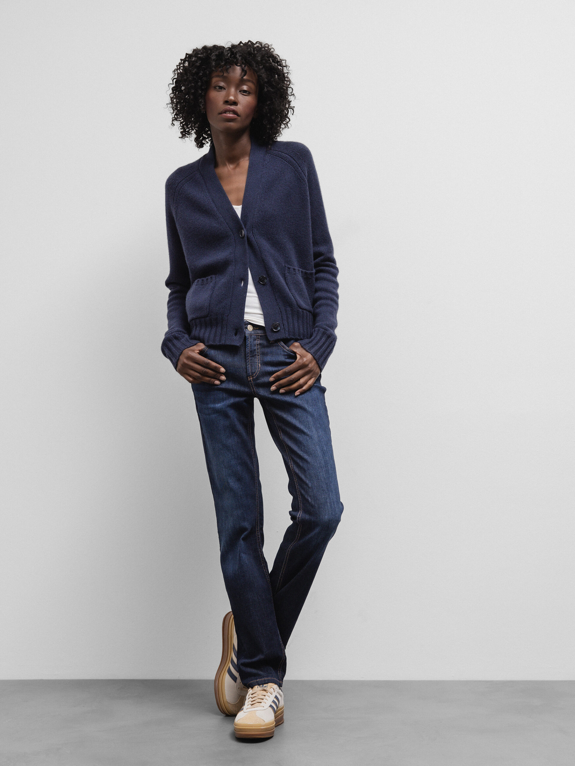 CAMBIO Straight Leg Jeans Damen (5103 DK BLUE USED)