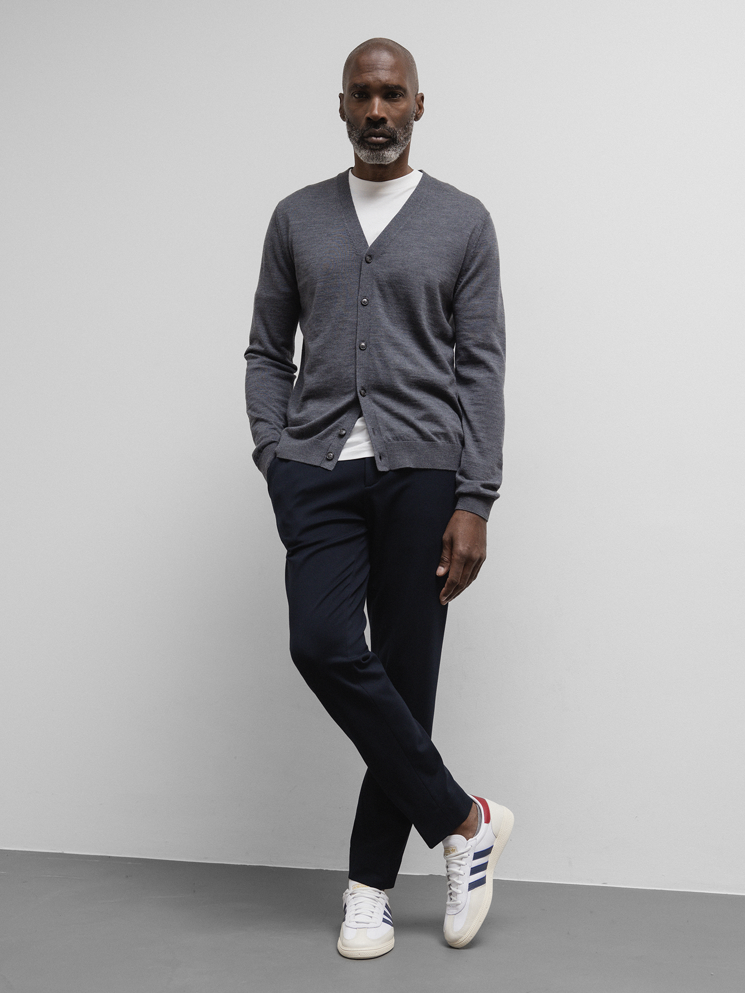 DANIELS Strickjacke aus Merinowolle Herren (D.GRAU MEL.25506)