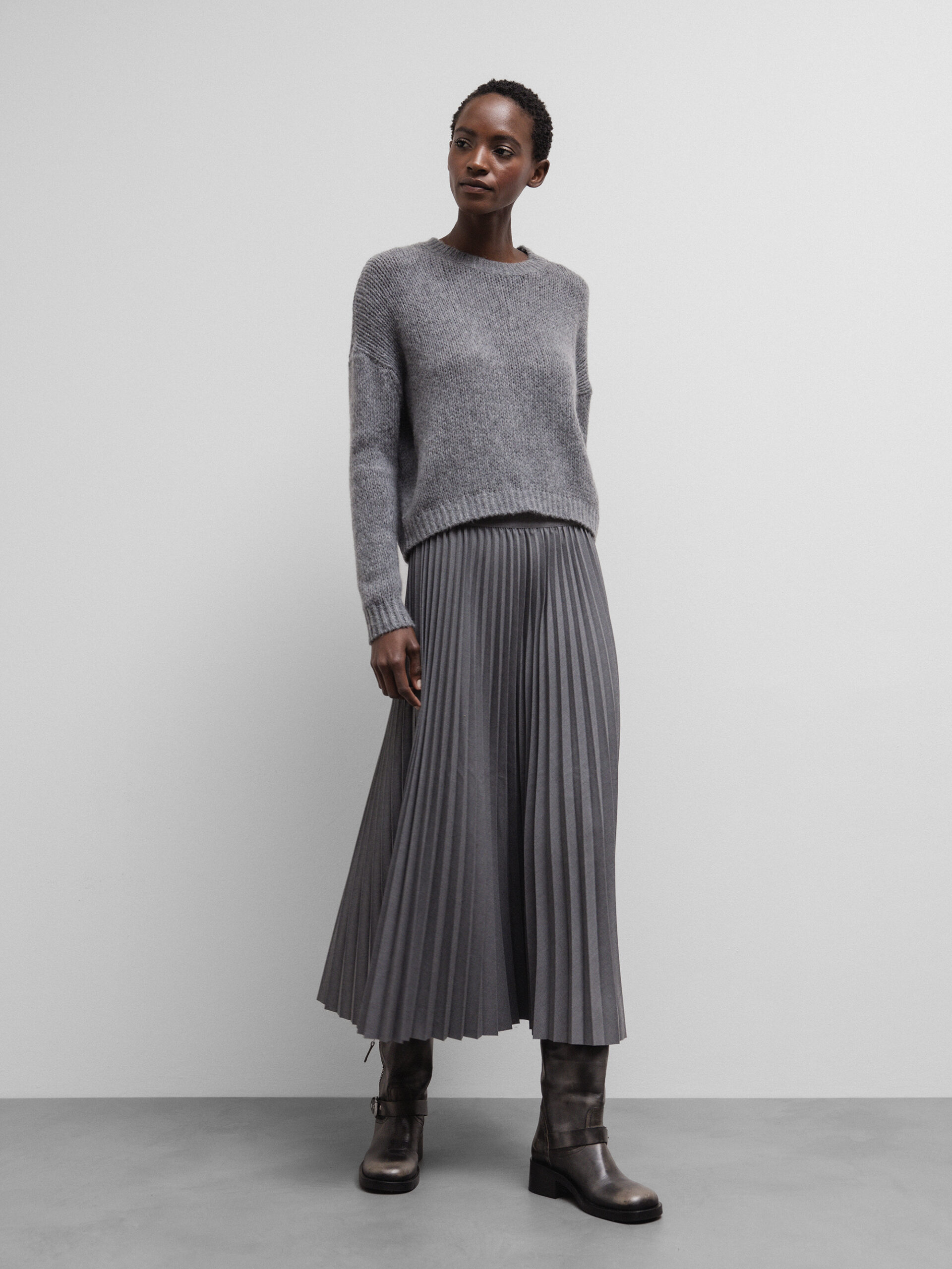 DANIELS Midi- Plisseerock Damen (FLANELL W04U5)