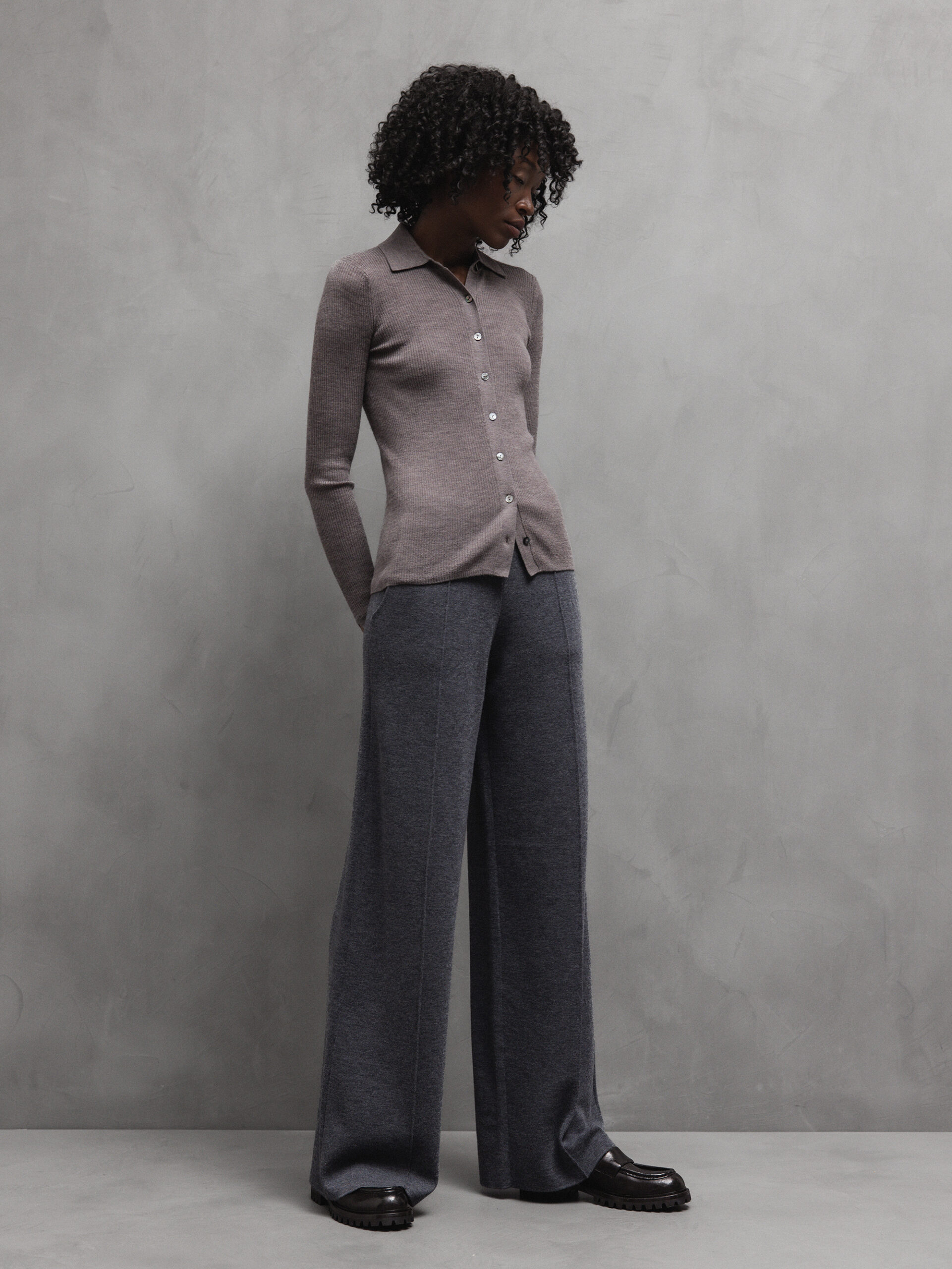 DANIELS Hose aus Merinowolle Damen (ANTHRA MEL.255505)