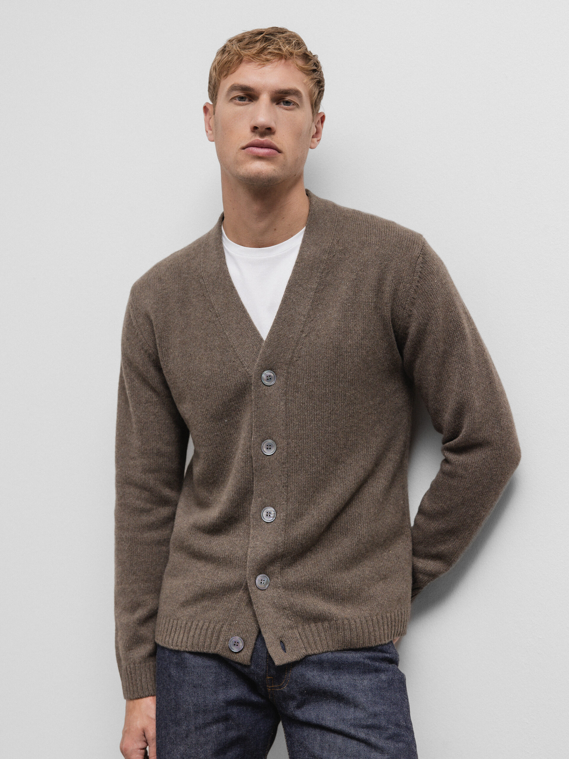 DANIELE FIESOLI Strickjacke aus Cashmere Herren (35 SCHLAMM)