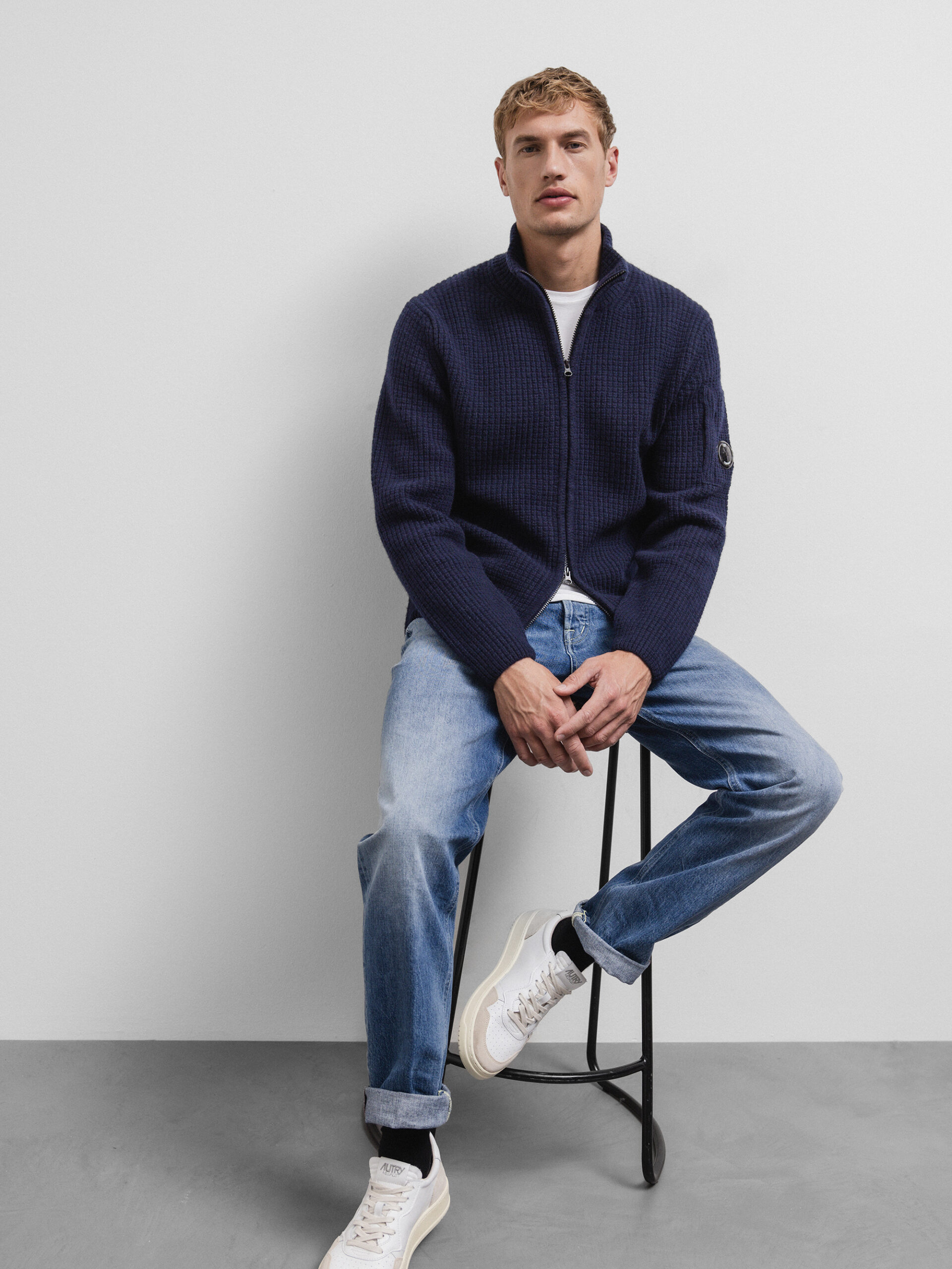 C.P. COMPANY Strickjacke aus Wolle Herren (888 NAVY)