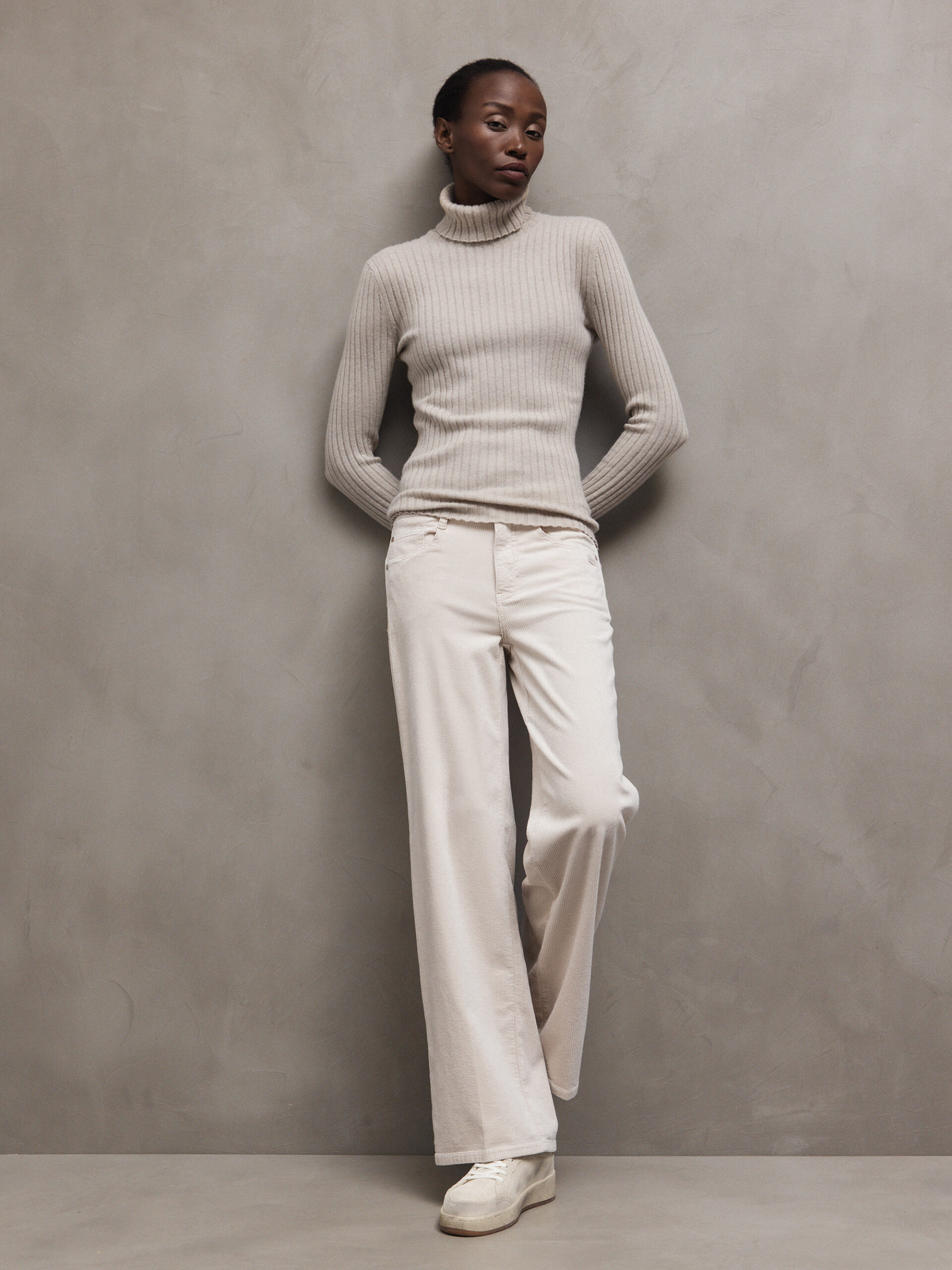 GANG-CHINI & COMPANY GMBH Weite Cordhose Damen (1008 ECRU)