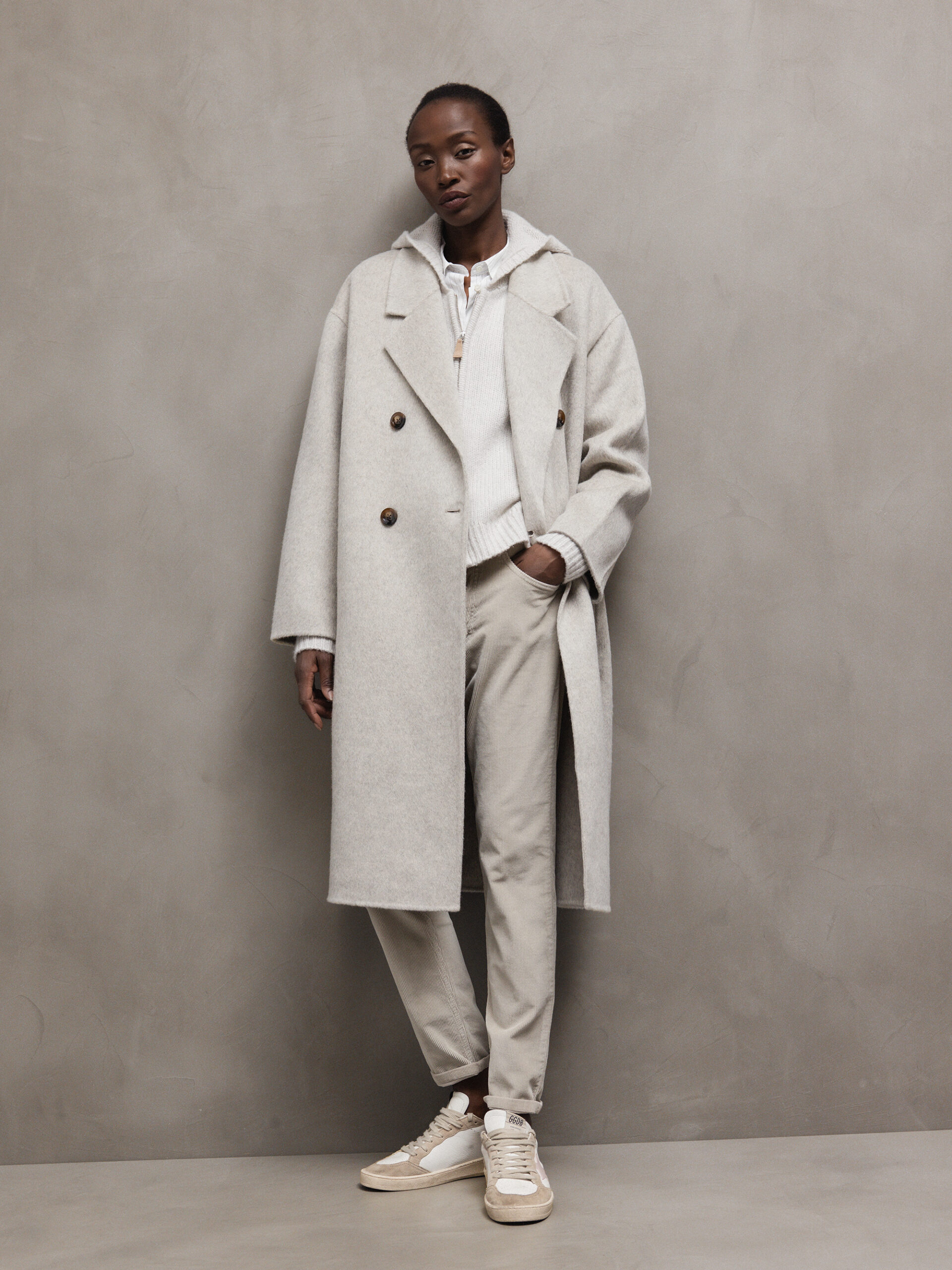 KNIT-TED Wollmantel Damen (261 HELLGRAU MEL)