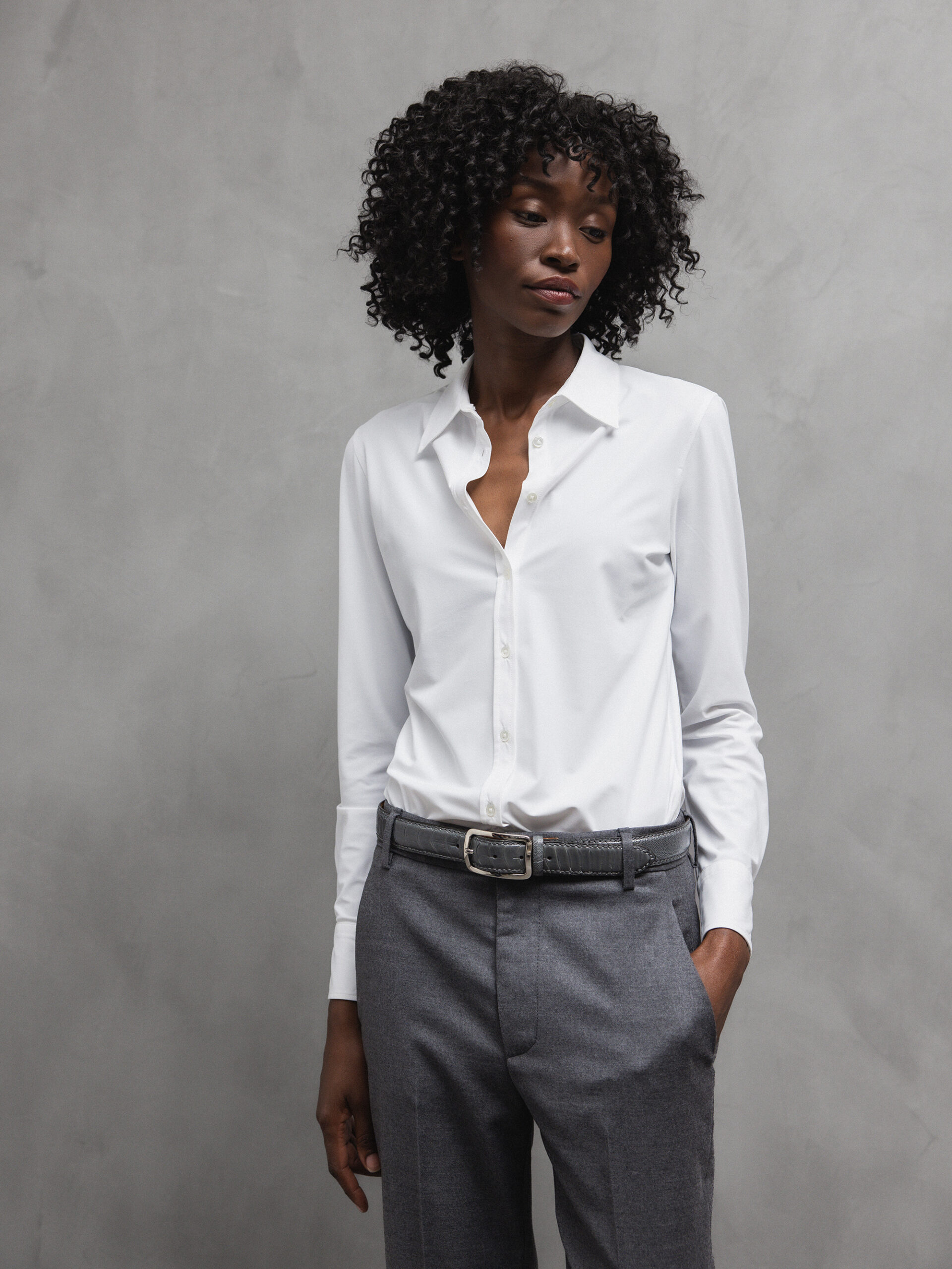 DANIELS Hemdbluse Damen (WEISS 0101 P01)