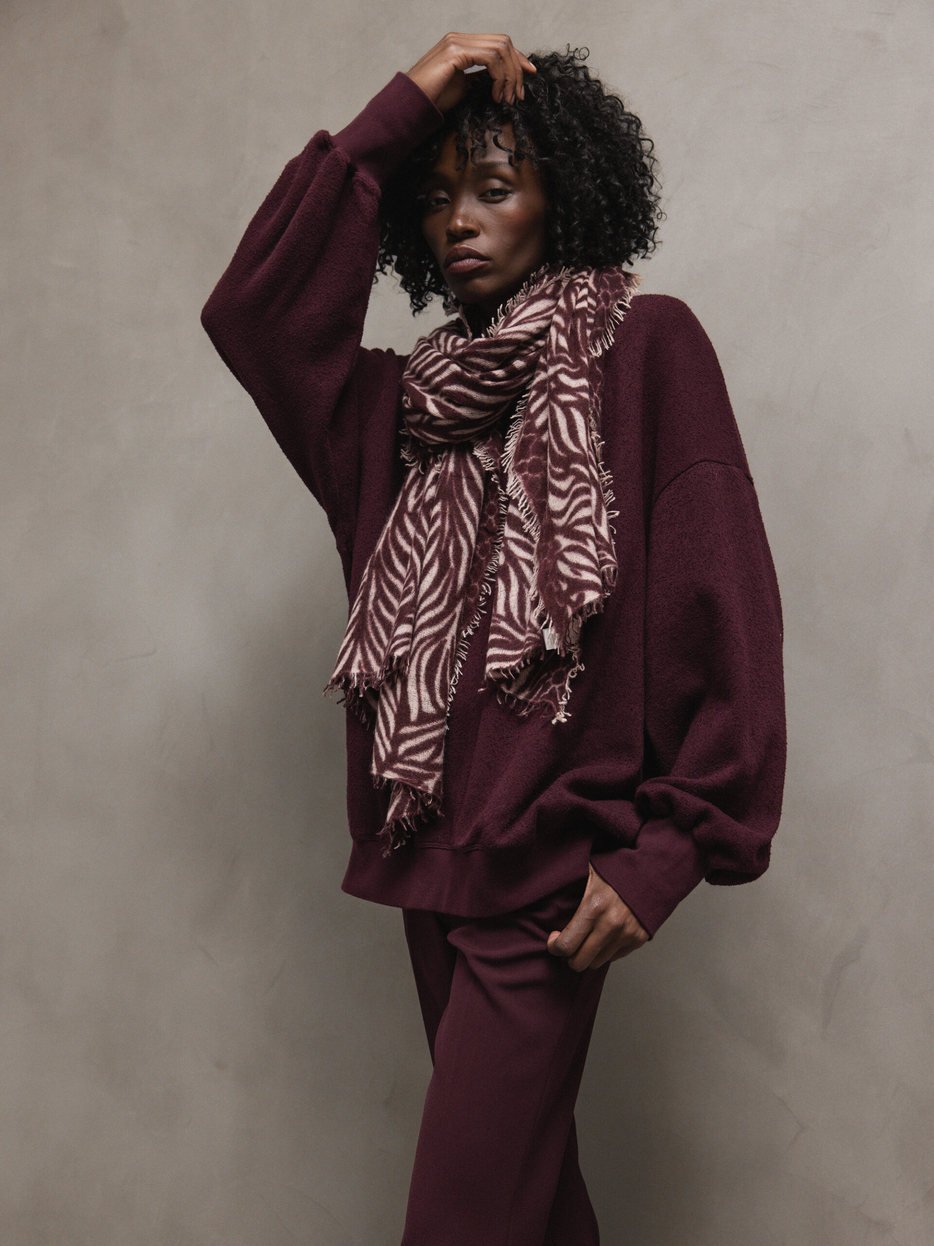 PUR SCHOEN Schal aus Cashmere Damen (6783 BORDEAUX)