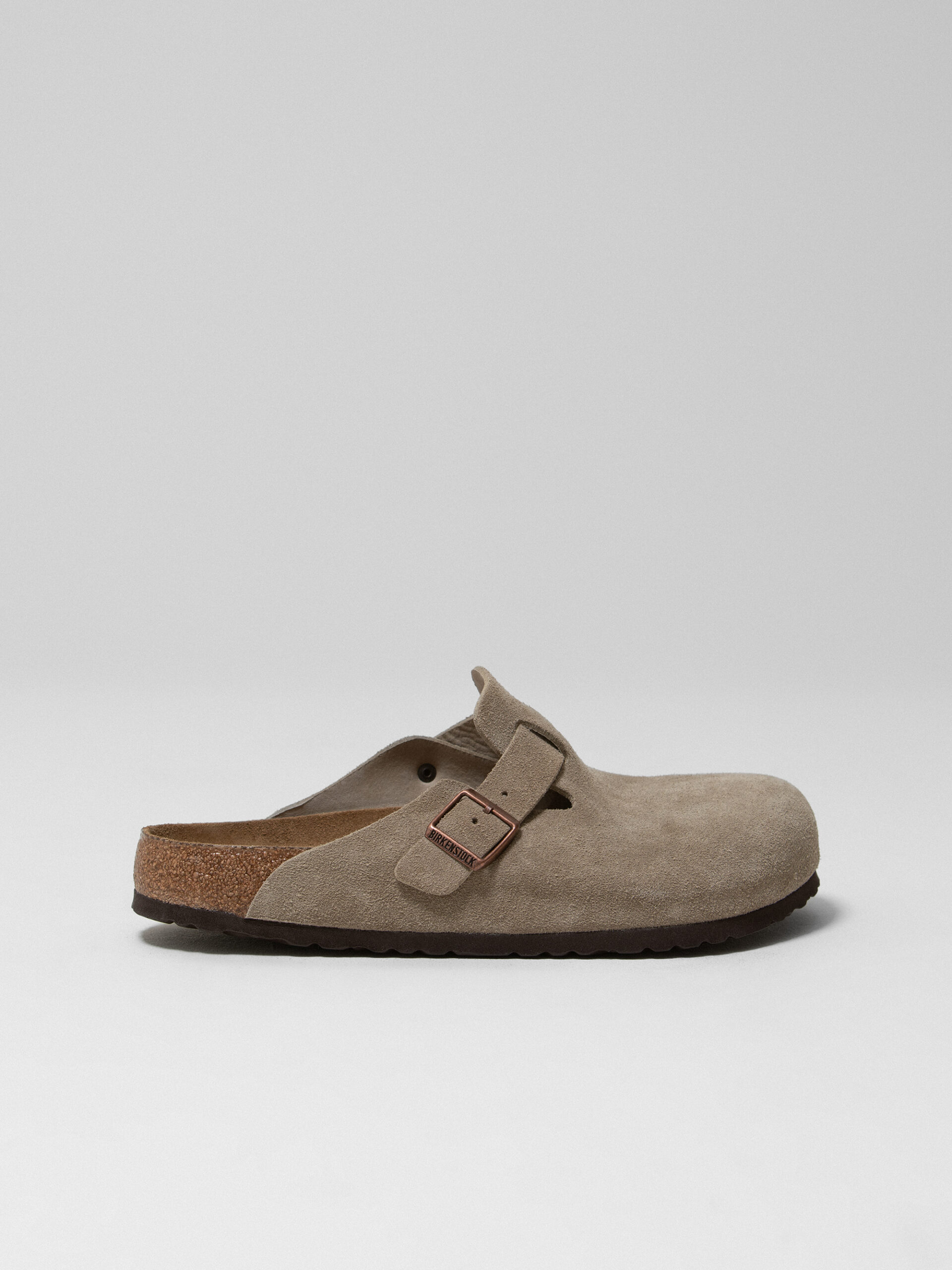 BIRKENSTOCK Pantoletten aus Veloursleder Herren (LT TAUPE 560771)