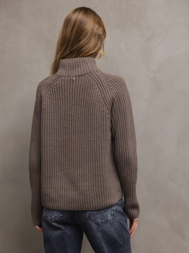 Pullover aus Wolle von MOS MOSH 158 BRAUN online shoppen – DANIELS