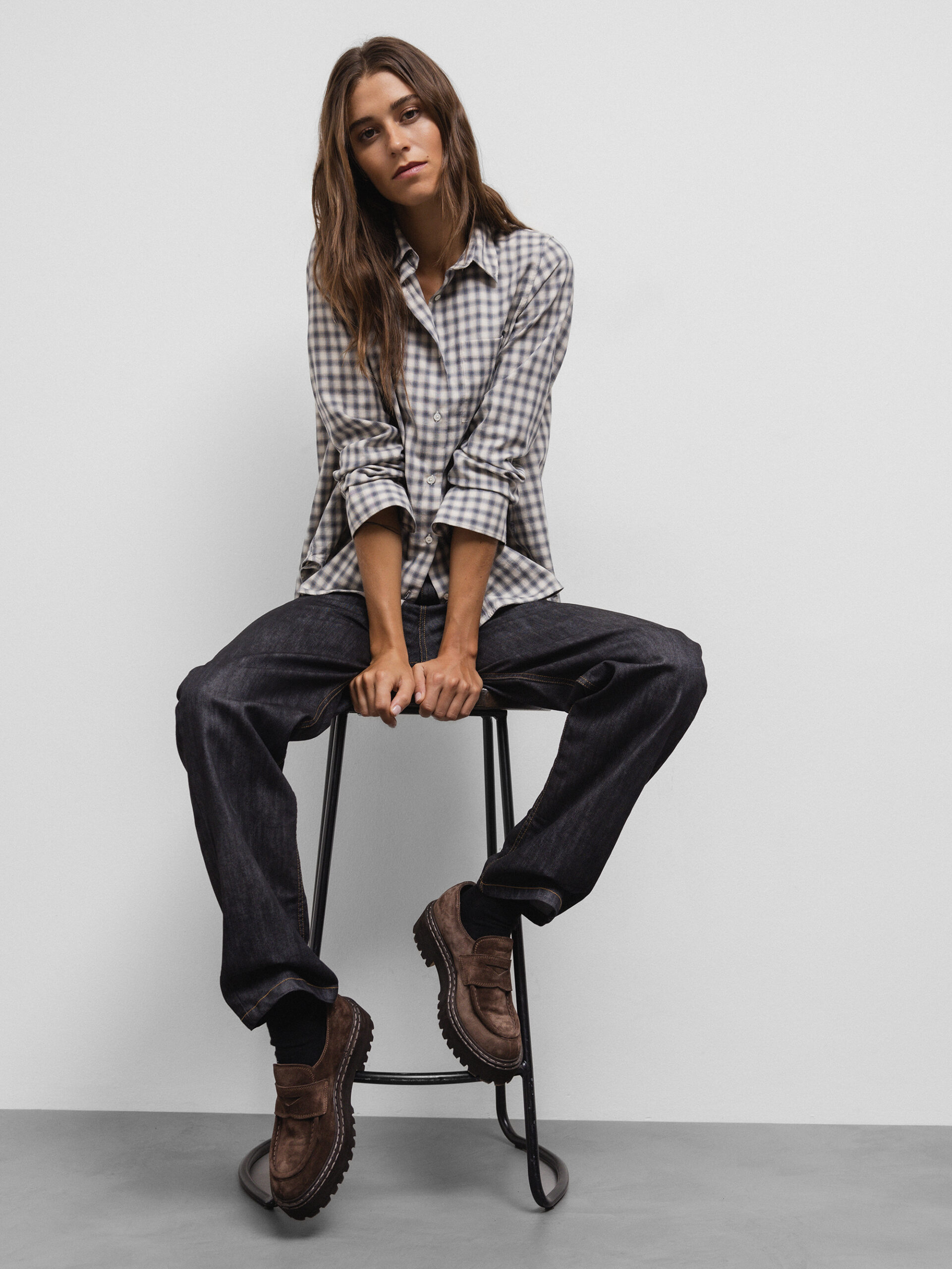 DANIELS Baumwollhemd Damen (NAVY/OFFWHITE 15C)