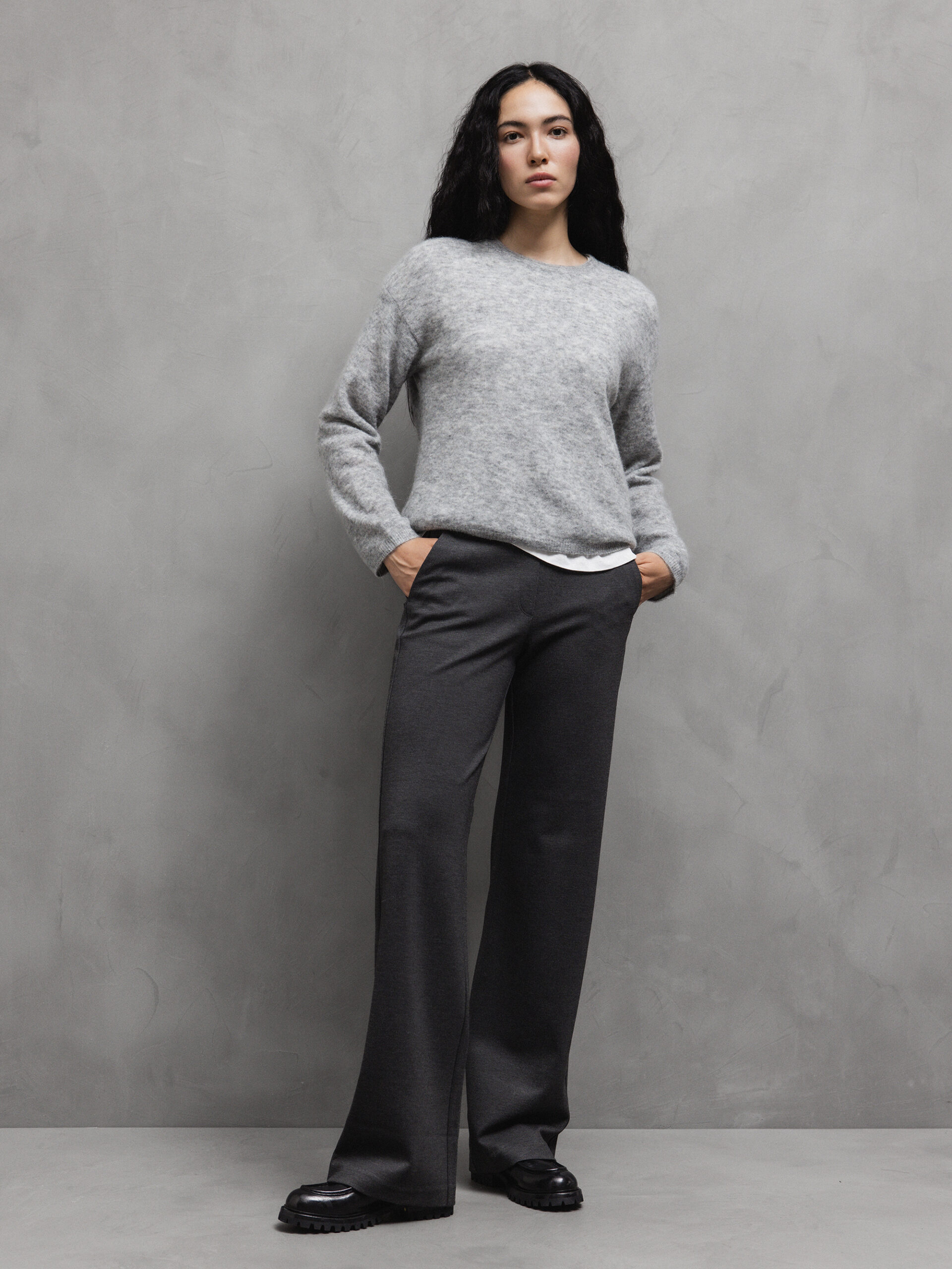MAC Weite Hose Damen (054M SILVER SHADOW M)